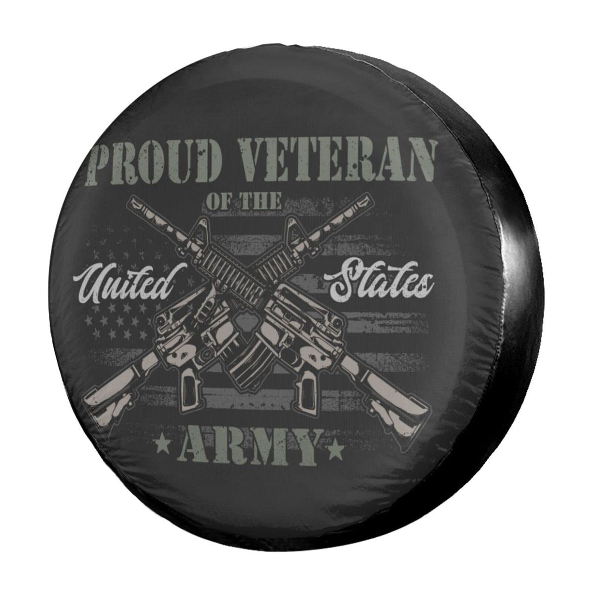 Dujiea American Veteran Spare Tire Cover, Universal Wheel Tire Cover Dust-Proof Tire Protectors for Trailer Rv Van SUV Truck Cam