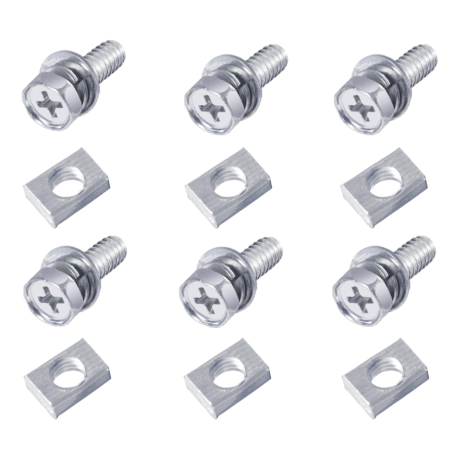 QIATOL 6 PCS Bolts and Nuts Kit, Motorcycle Battery Bolts and Nuts, M6x16MM Motorcycle Battery Screw and Nut, Battery Terminal B