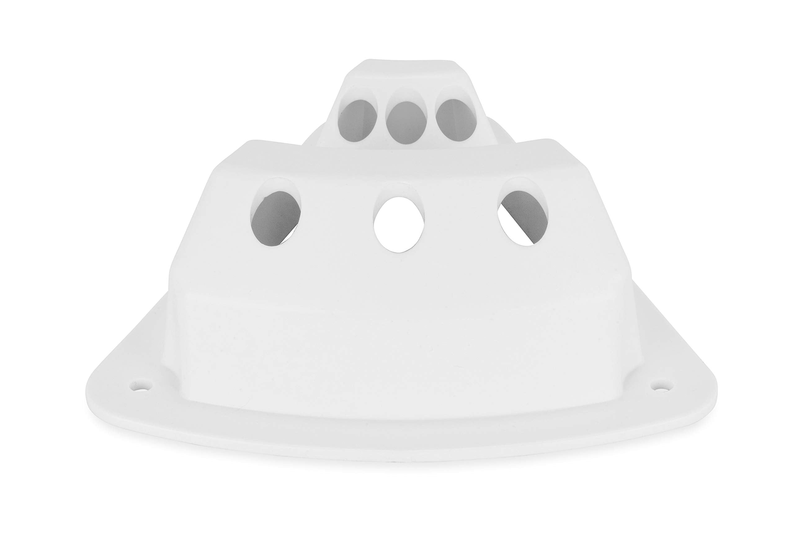 Camco 45504 White Triple Flag Holder