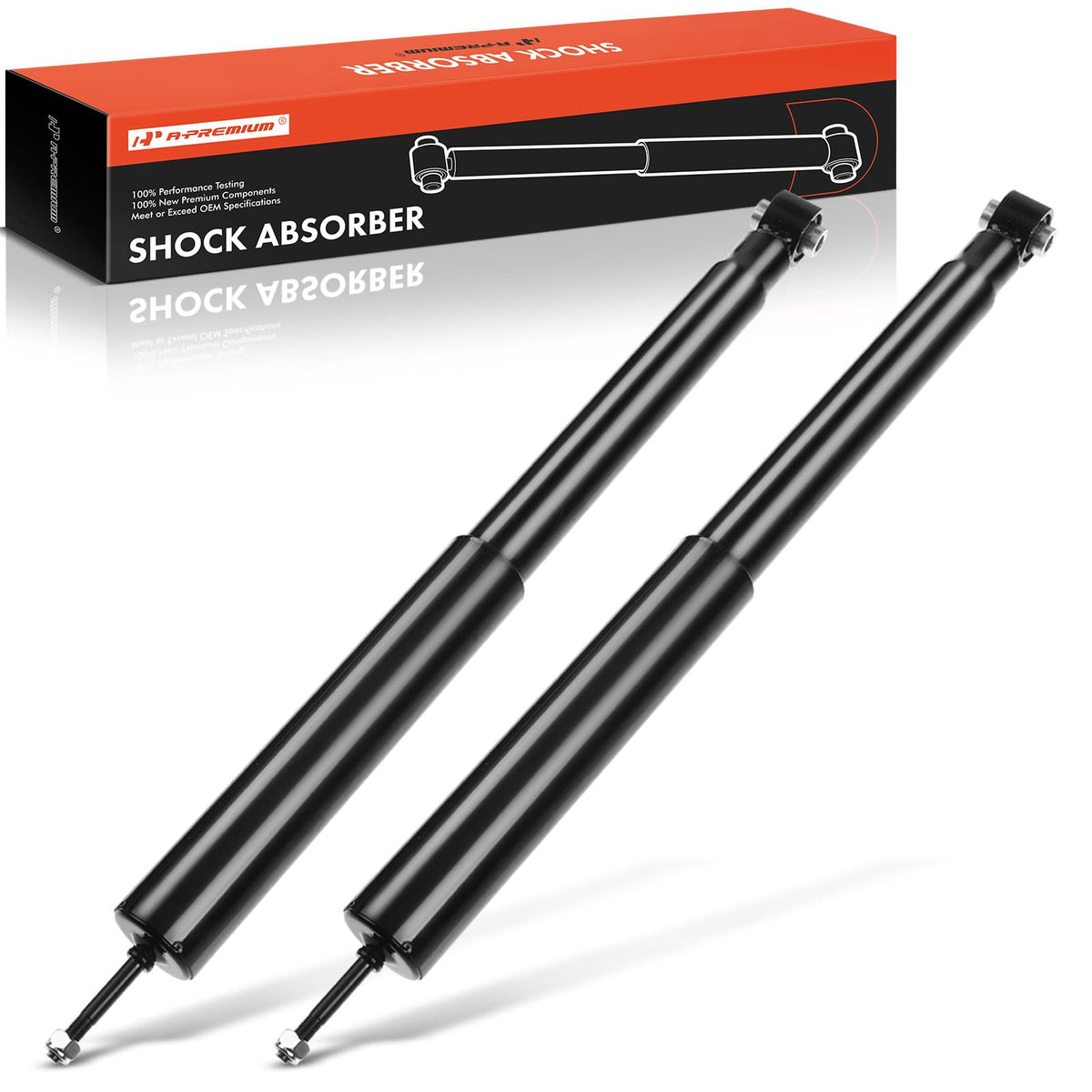 A-Premium Rear Pair (2) Struts Shock Absorbers Compatible With Ford Edge & Lincoln Mkx 2007-2010, Driver And Passenger Side