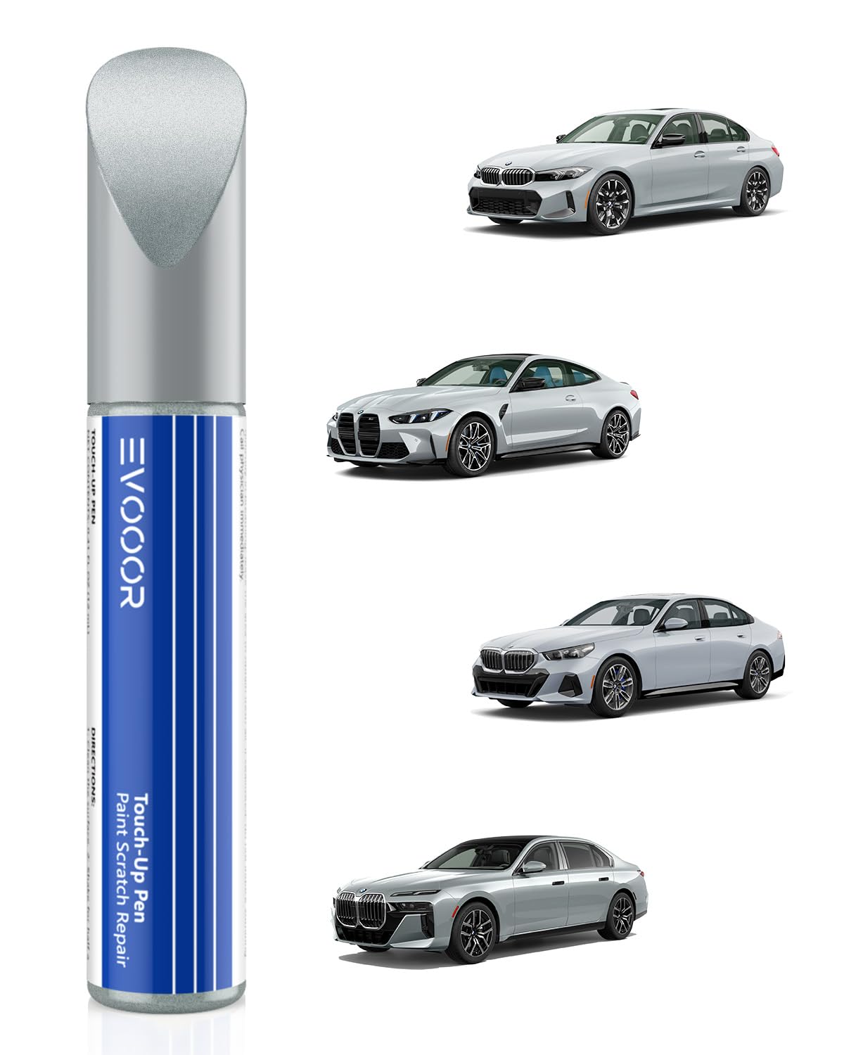 Touch Up Paint For Bmw, Automotive Black Car Paint Pen Scratch Repair (Brooklyn Gray Metallic(C4P))