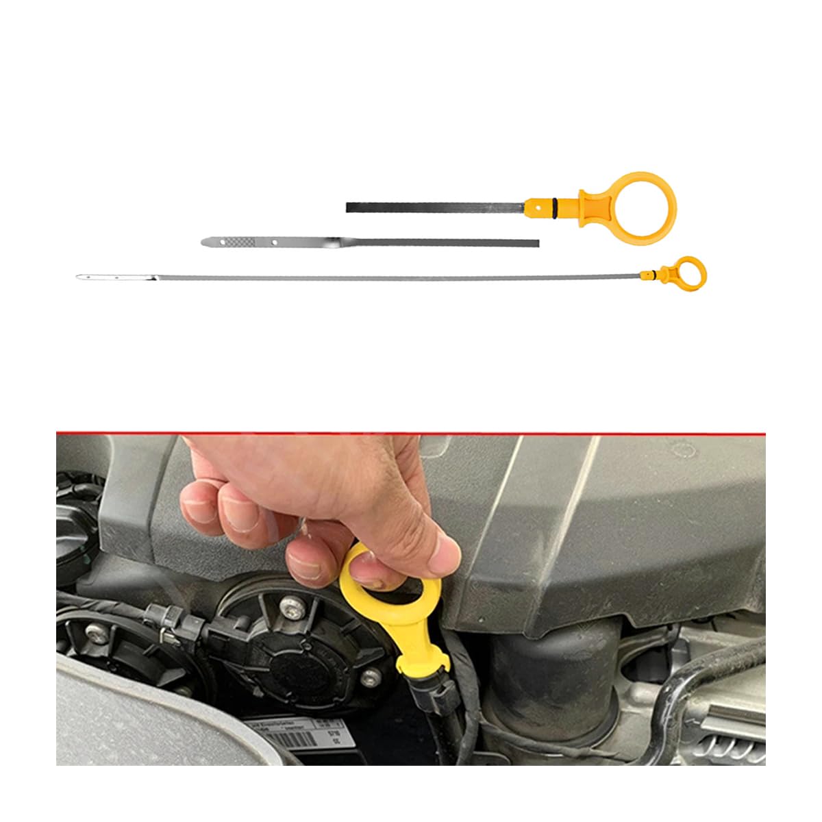 Osilly Engine Oil Dipstick, Oil Level Indicator For Car, Dip Stick For Checking Oil Fluid, Replacement Oem# Cj5Z-6750-A, Compatible With Many Vehicle Models, Automotive Accessories