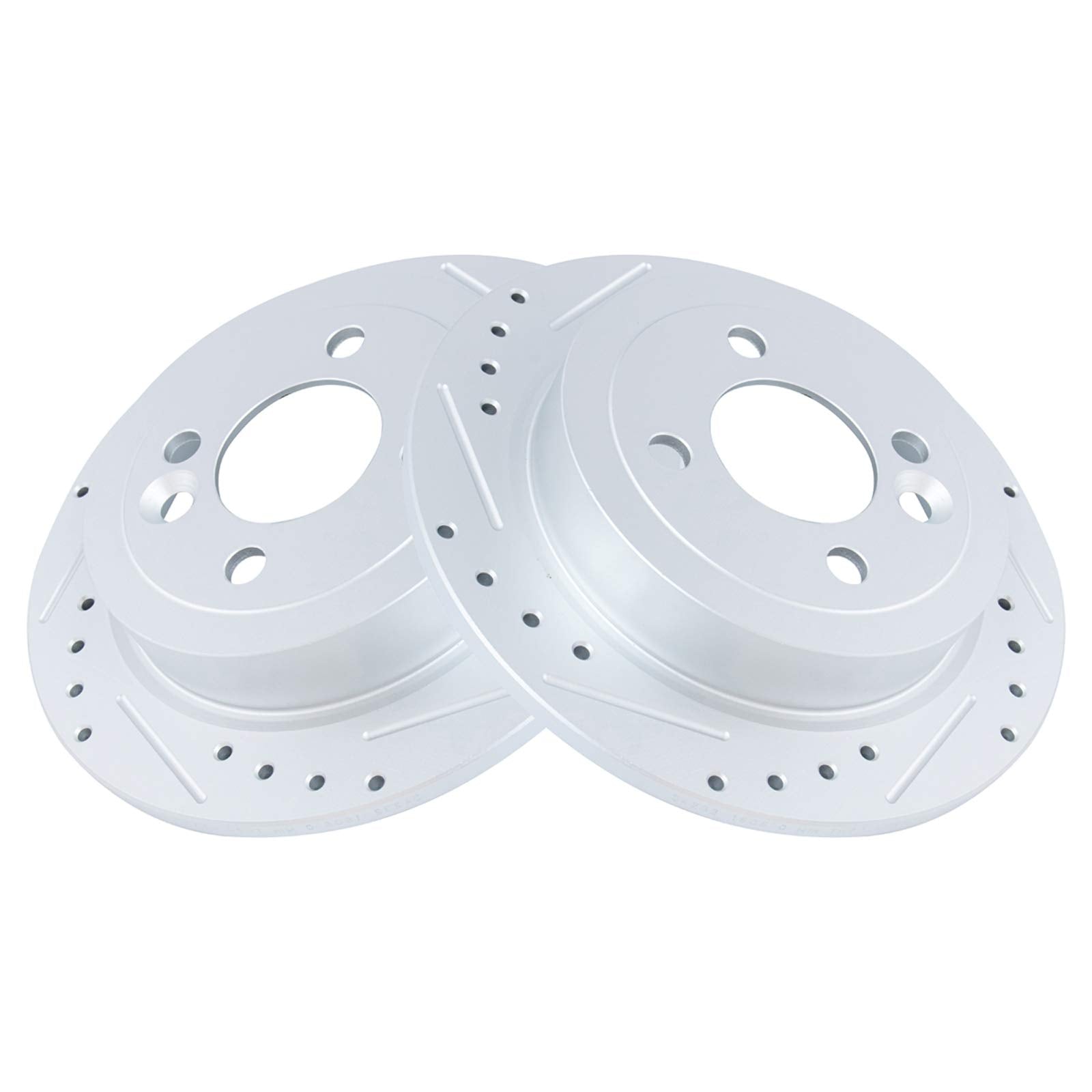 Trq Rear Performance Brake Rotors Set Premium G-Coated Compatible With 2002-2006 Mini Cooper