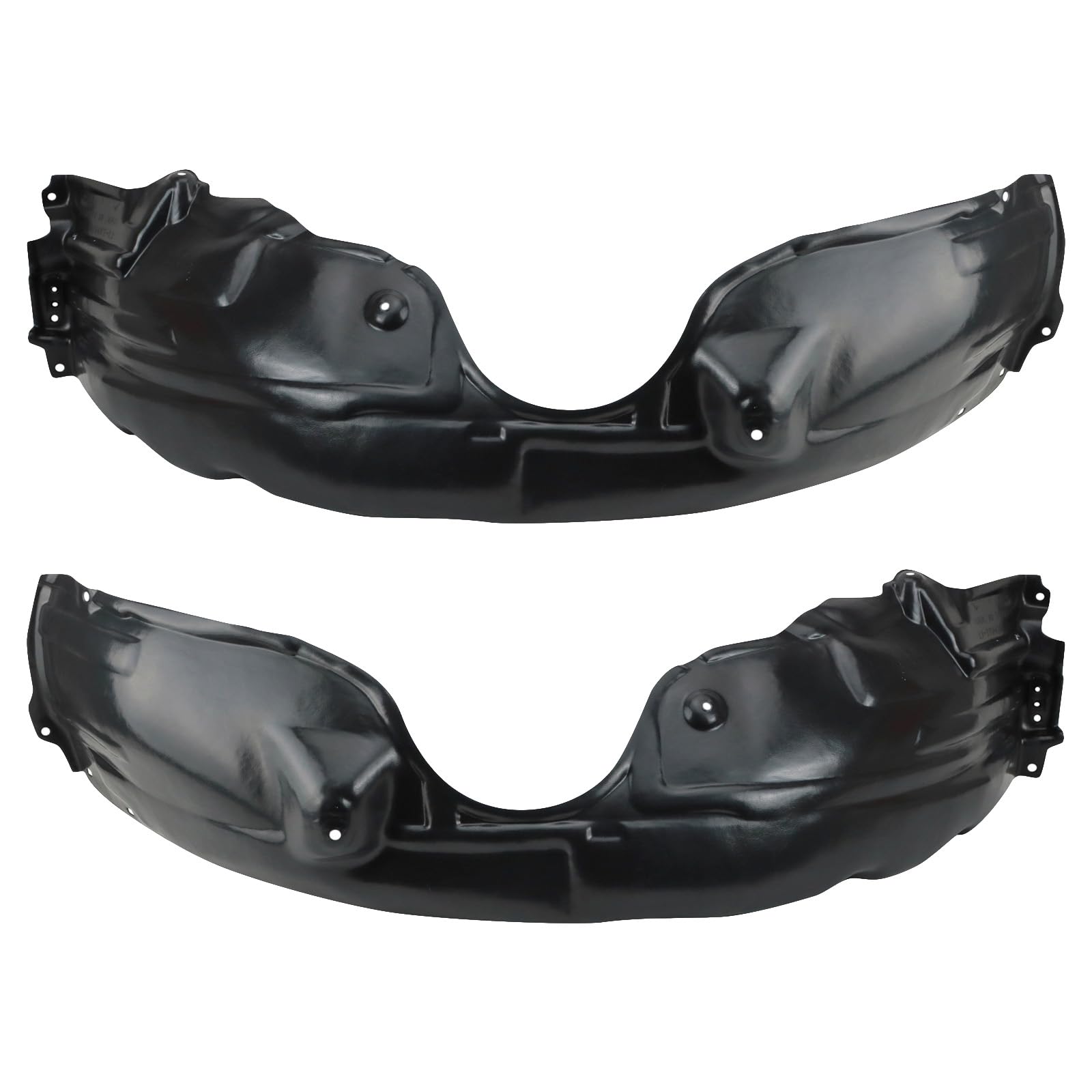 Trq Front Inner Fender Liner Set Compatible With 2015-2017 Toyota Camry To1248187 To1249187