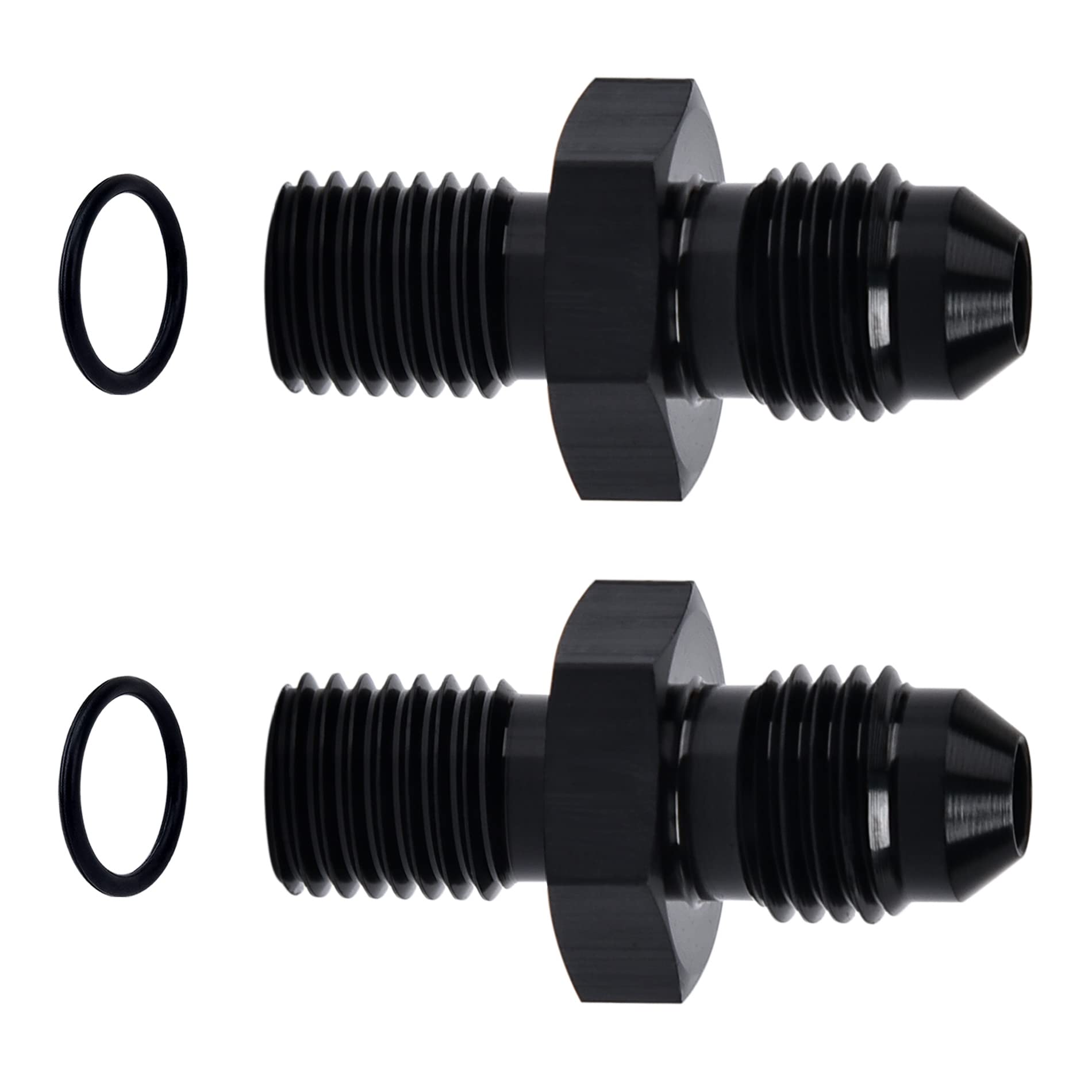 Evil Energy 4An Male Flare To M10 X 1.25Mm Male Metric Fitting Adapter Aluminium Alloy 2Pcs