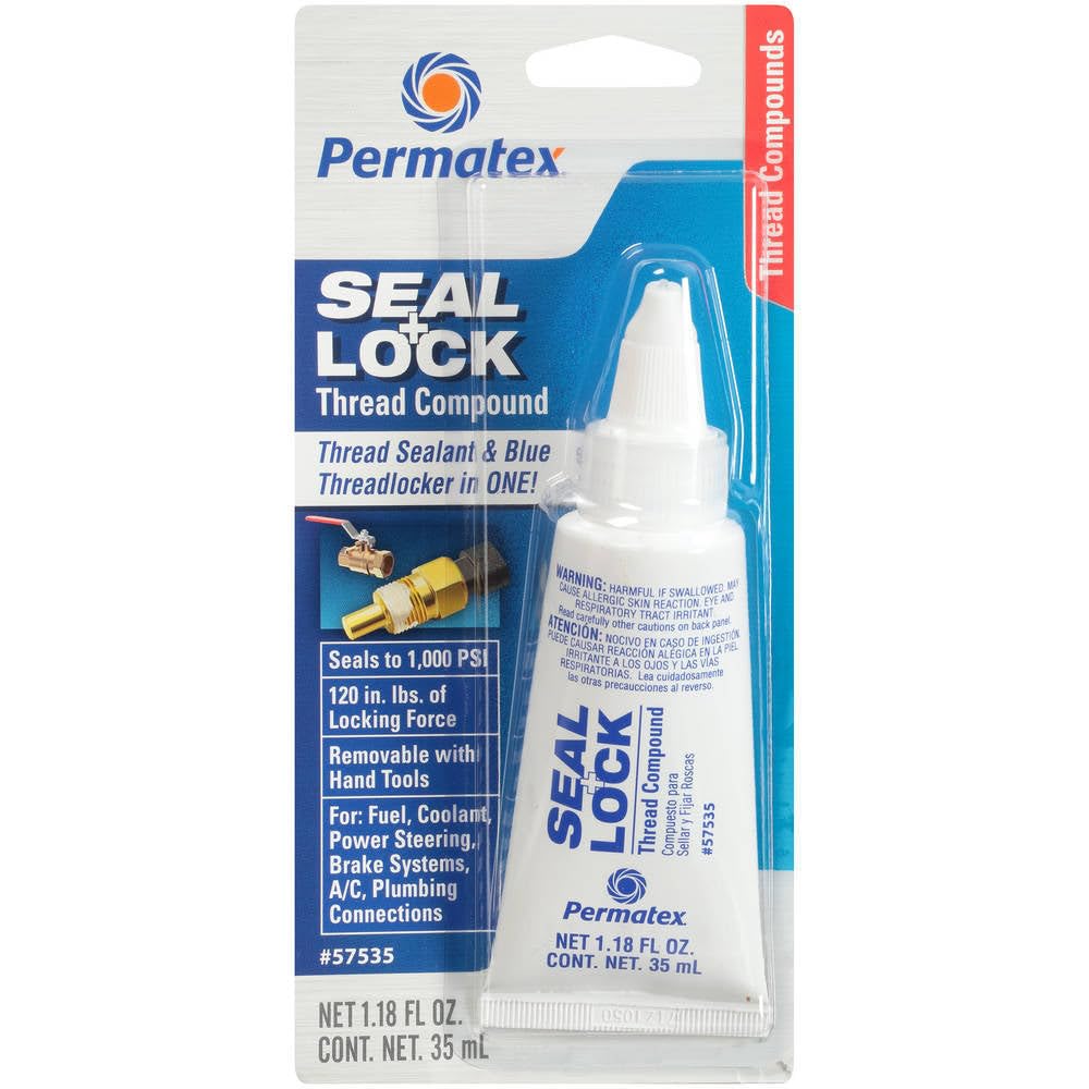 Permatex 57535 Seal And Lock Thread Compound,Thread Lock & Screw Glue For Bolts Nuts & Fasteners To Prevent Loosening & Corrosio