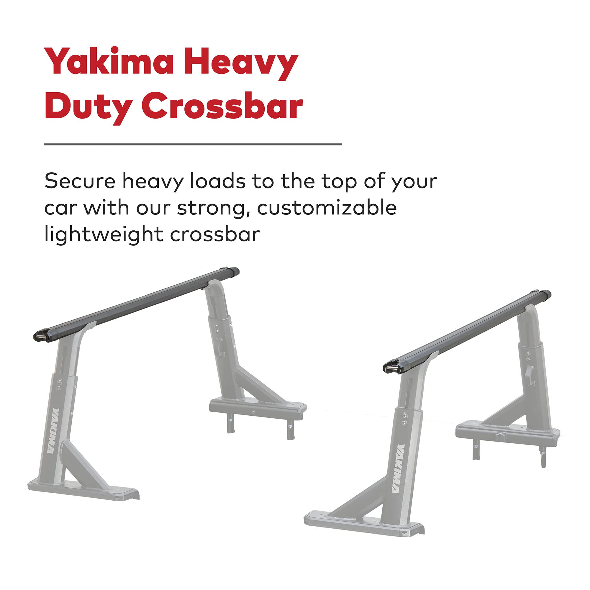 Yakima 55 Inch Lightweight Heavy Duty Aluminum Hd Crossbar With Rubber Infill And T Slot Technology Compatible With Streamline T