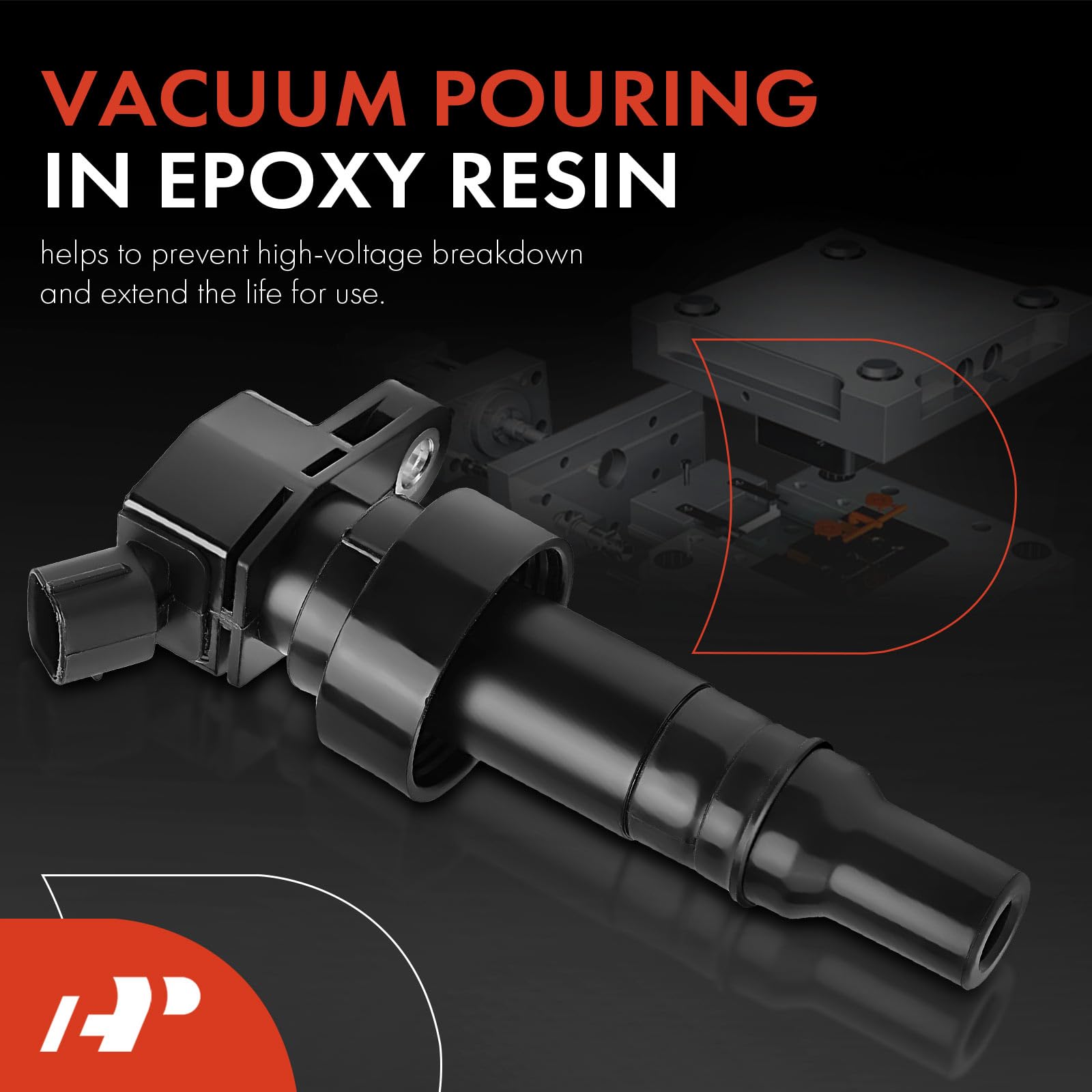 A-Premium Ignition Coil Pack Set of 4 Compatible with Hyundai Accent 2012-2020 Veloster 2012-2017 Kia Rio Soul 2012-2019 L4 1.6L