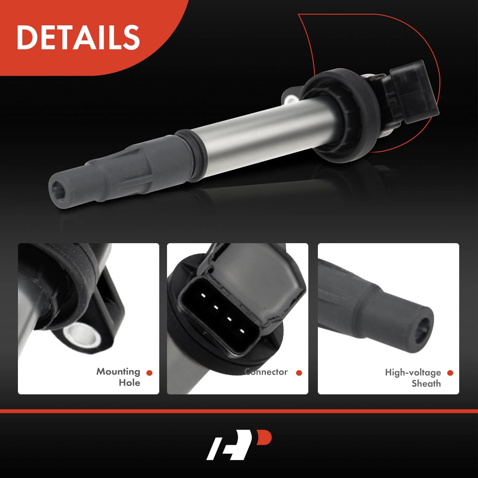 A-Premium Ignition Coil Compatible With Toyota, Pontiac, Lexus & Scion Vehicles - 1.8L 2.0L - Corolla 2009-2019, Matrix 2009-201