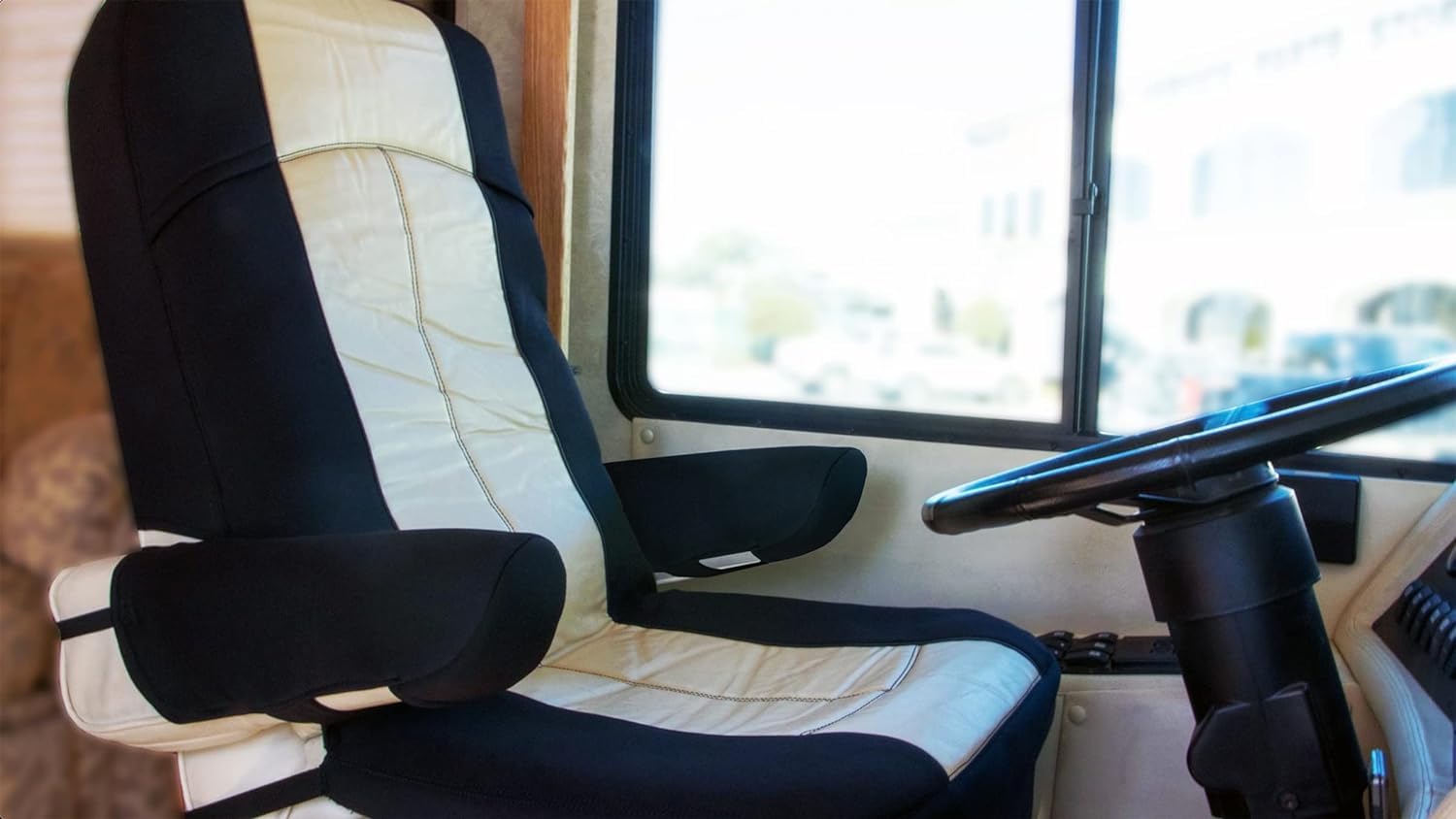 Rv Designer Gripfit+ Motorhome Seat Covers 2-Pack - Premium 100% Pvc Leatherette -Class-A Rv - Pet-Friendly, Easy-To-Clean, Dura