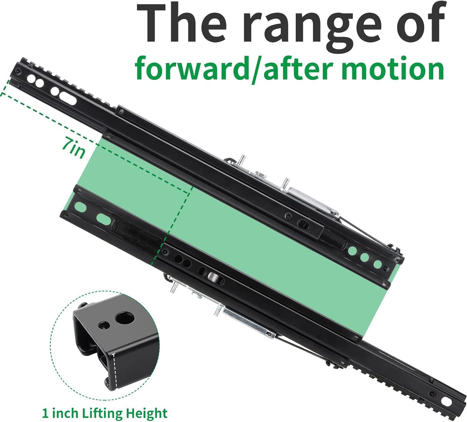Racewill Seat Slider , Seat Mounting Track Assembly Kit , Compatible with NRG Sparco and Most Aftermarket Seats
