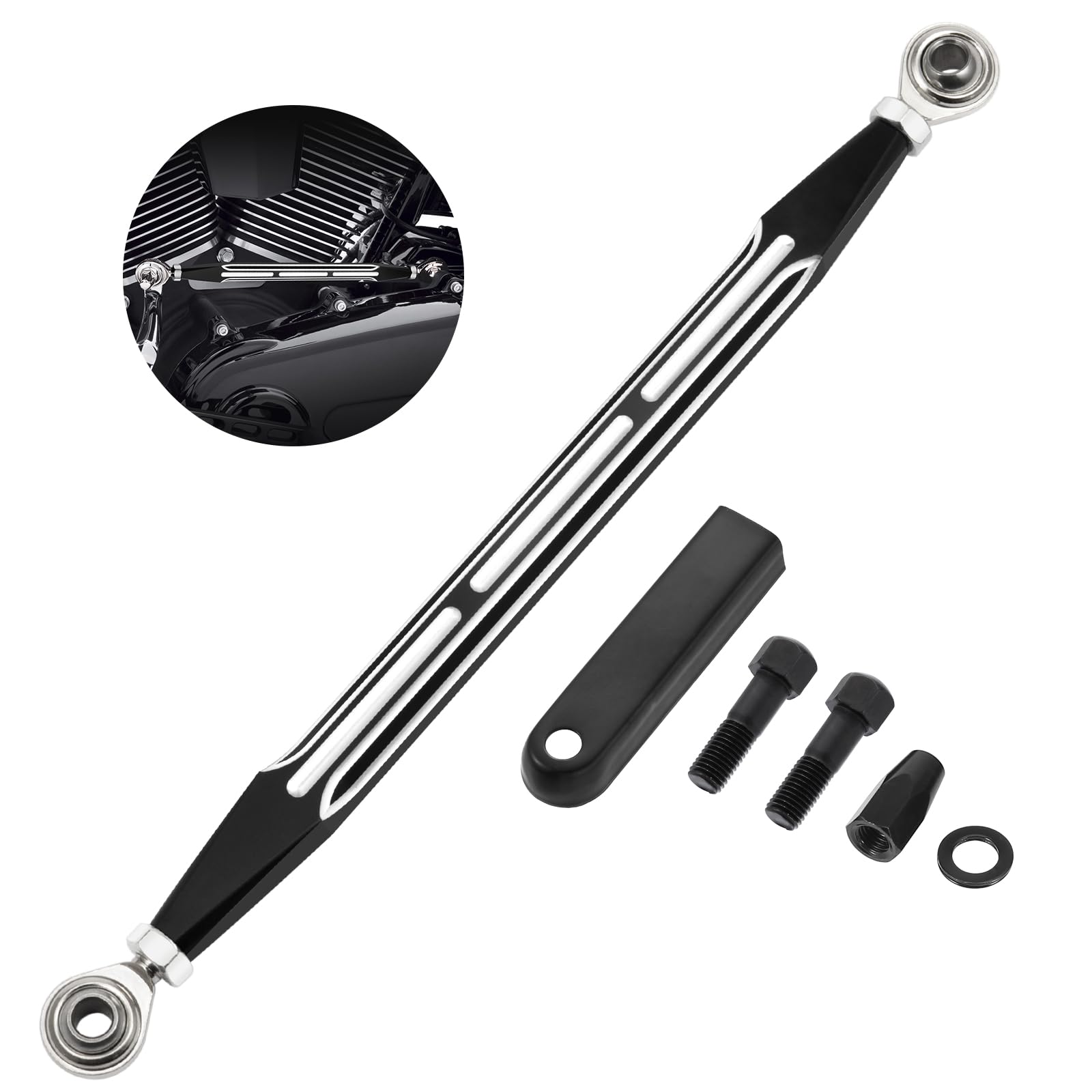 Amazicha Black Gear Shift Linkage Compatible For Harley Touring Electra Glide Street Glide Tour Glides Trikes 1980-Later