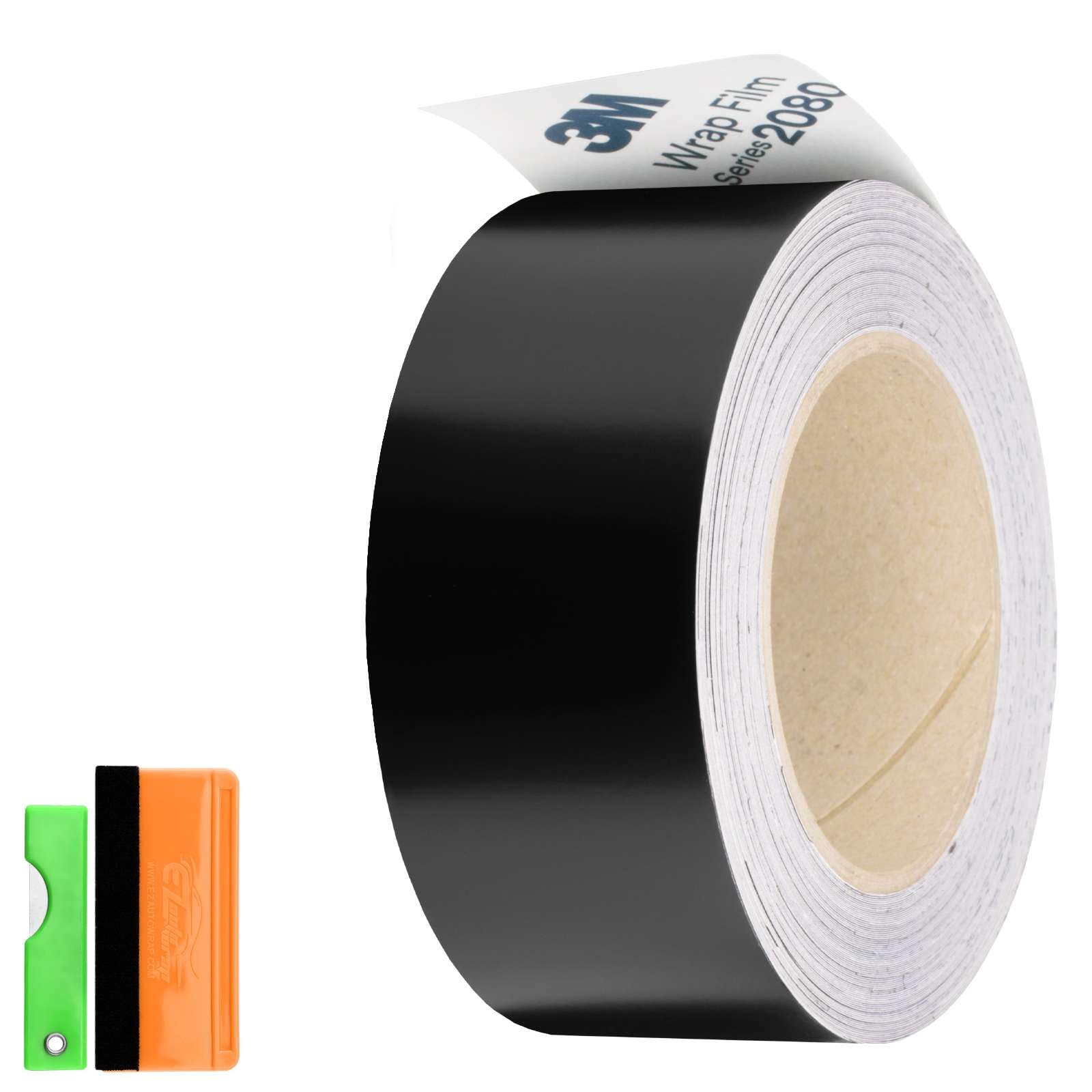 2 Inches X 50 Feet Satin Black 3M 2080 Vinyl Wrap Kit For Black Out Chrome Delete Window Trim Door Trim With Tool Kit