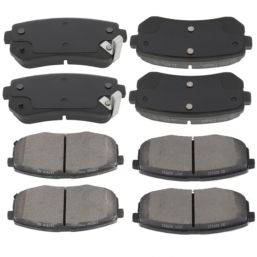 Automuto 8Pcs Front & Rear Ceramic Disc Brake Pads Set D1157 D1397 For Hyundai Elantra 2009-2012,For Kia Forte 2010-2013,For Kia