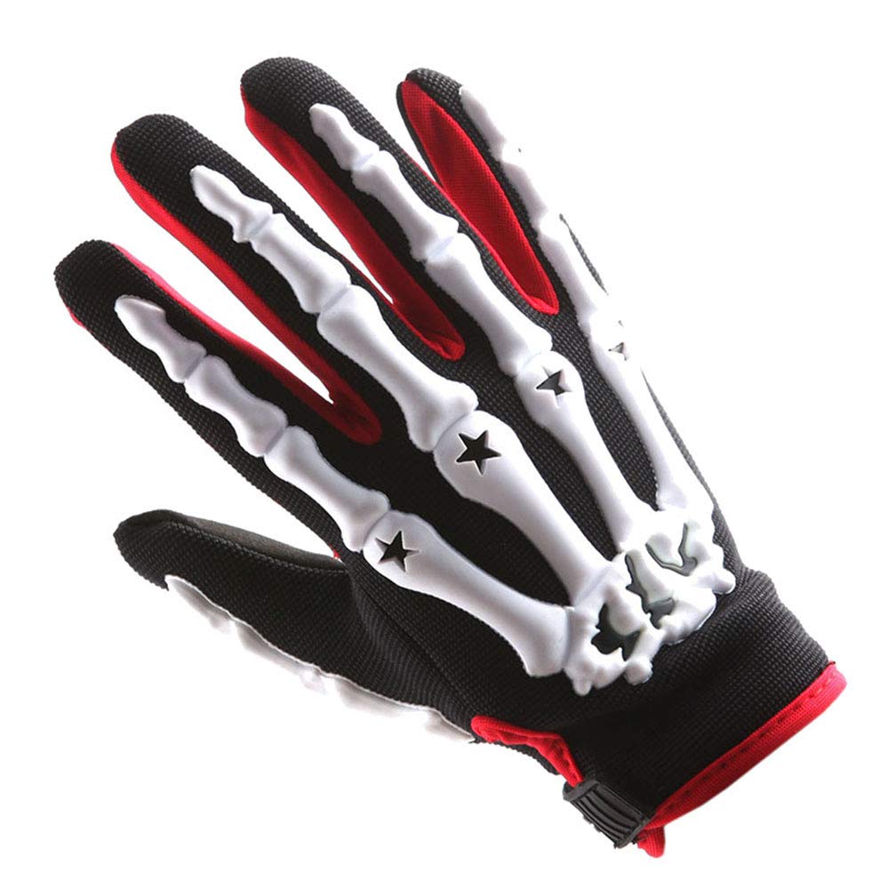 1Storm Adult Motocross Gloves Motorcycle Bmx Mx Atv Dirt Bike Bicycle Skeleton Cycling Gloves White