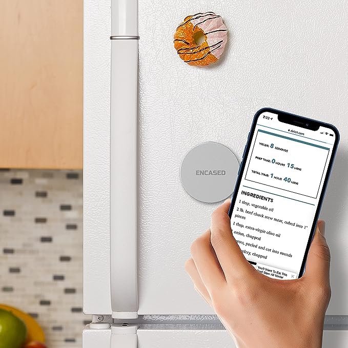 ENCASED Magnetic Mount-Anywhere iPhone Disks (2 Pack) Designed for MagSafe, Stick On Phone Holder - Great for Car, Home, Office,