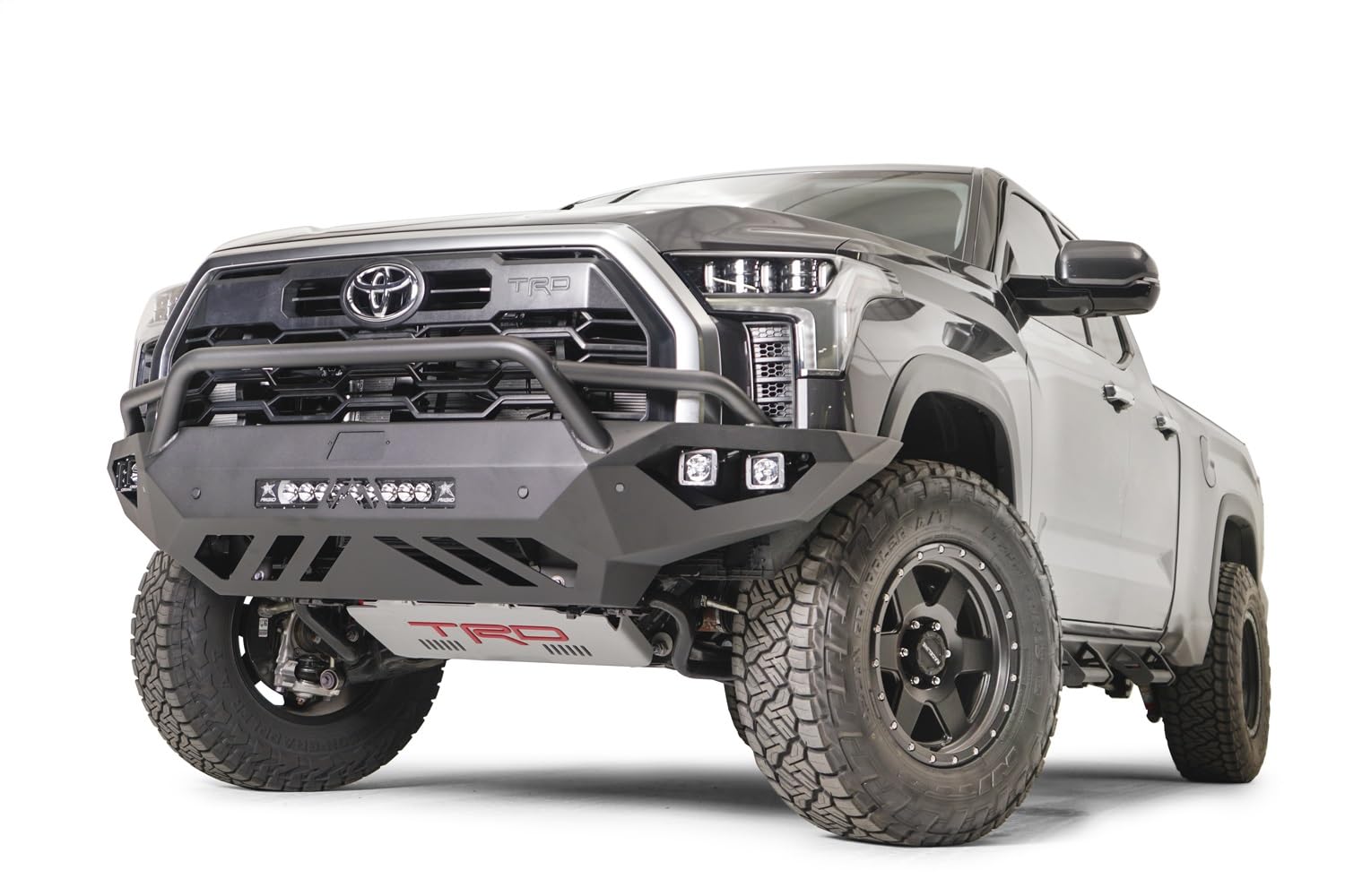 Fab Fours Tt22-D5452-1 Vengeance Front Bumper Fits 22-23 Toyota Tundra - 2 Stage Black Powder Coated - W/Pre-Runner Guard