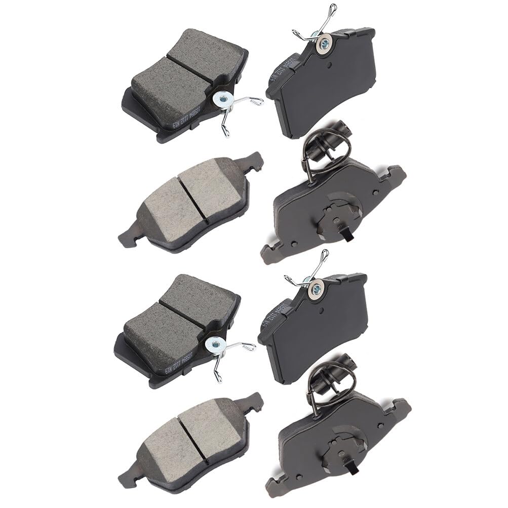 Cciyu D840 D340 Front & Rear Ceramic Disc Brake Pads Kit -For Audi A4 00-08, For A6 98-04, For Volkswagen For Passat 99-05 - 8Pc