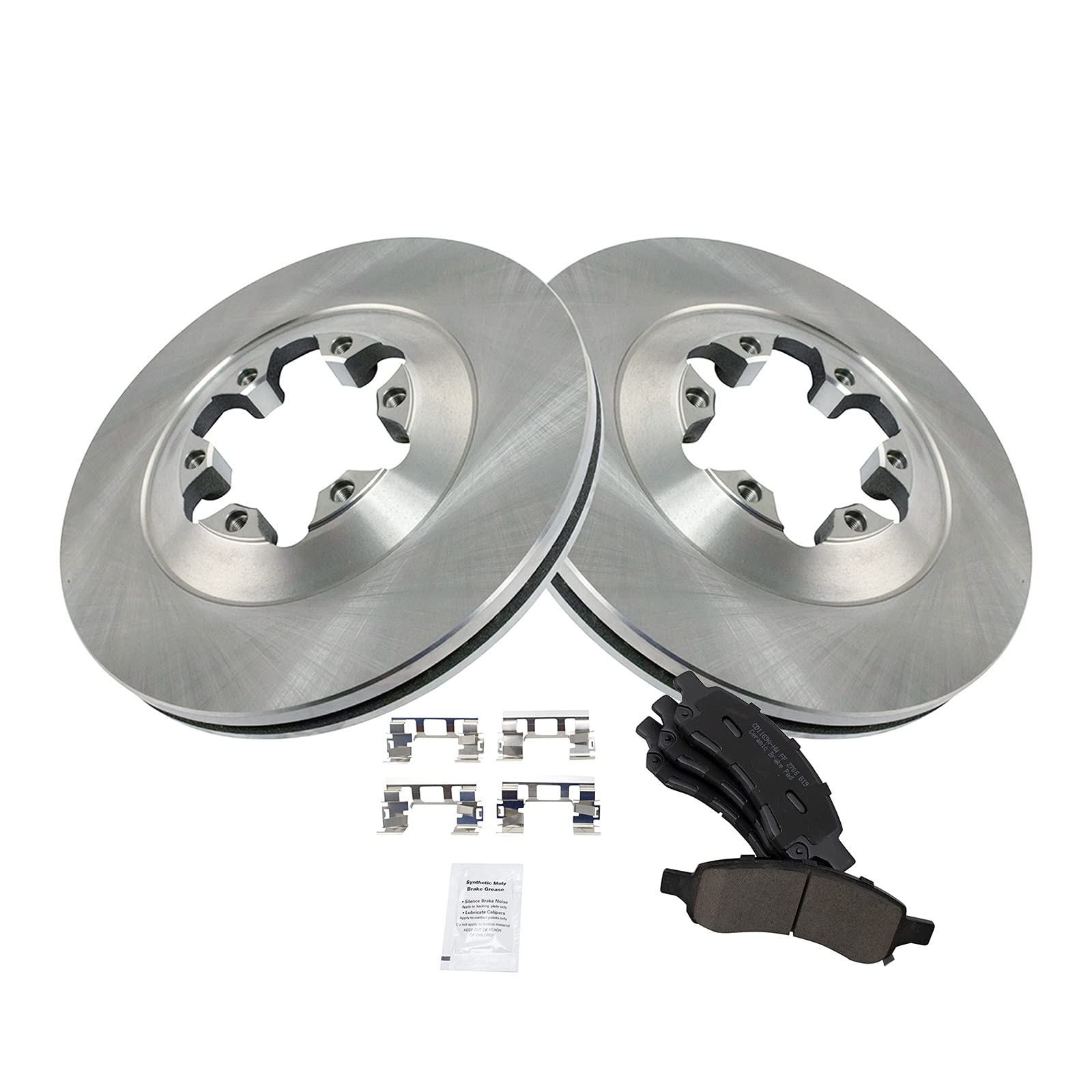 Trq Front Brake Pad & Rotor Kit Brake Pads Brake Rotor Ceramic Compatible With 2009-2012 Chevrolet Colorado Gmc Canyon