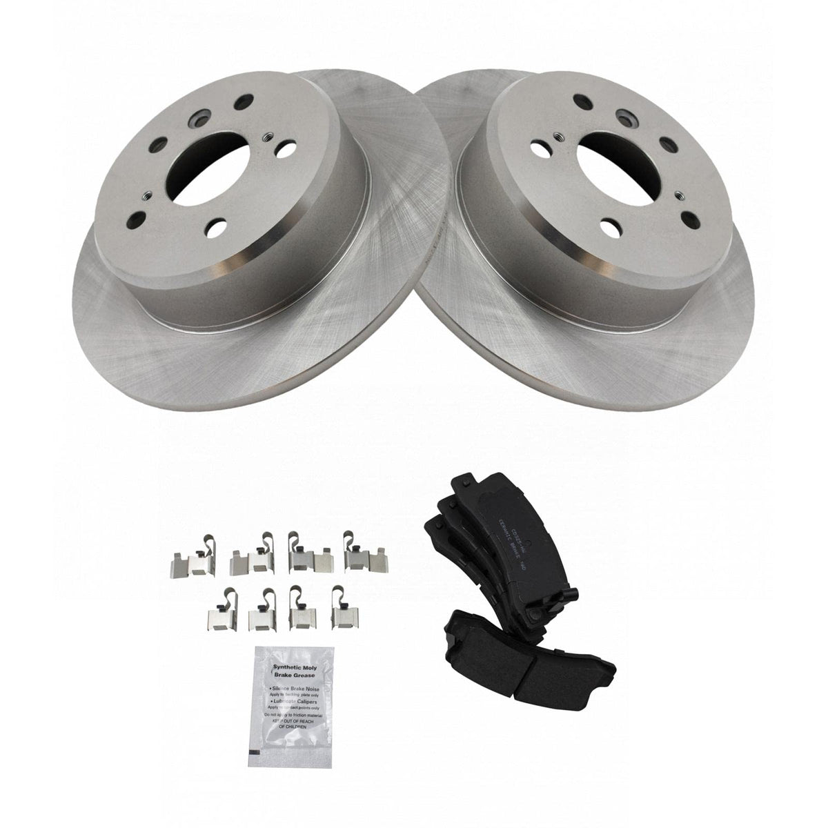 Trq Rear Brake Pad & Rotor Kit Brake Pads Brake Rotor Ceramic Compatible With 1992-1996 Lexus Es300 1999-2003 Rx300 Toyota Camry