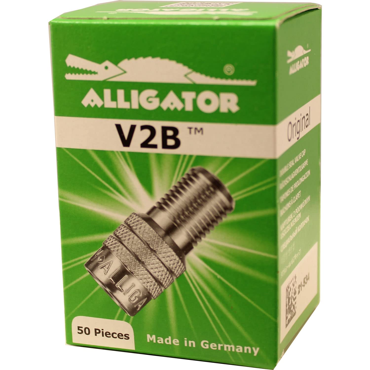 Alligator V2B 50 Pack Inflate Through Valve Stem CapGator Auto RV Semi