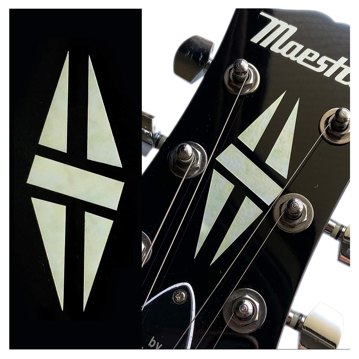 Inlaystickers Set of 2 Inlay Sticker/Decal (H-111DH-WT-SET)