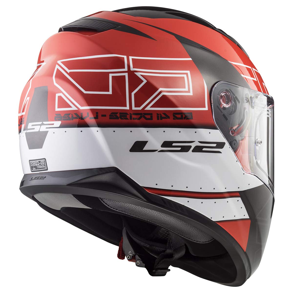Ls2 Helmets Full Face Stream Evo Kub Helmet (Black Red - X-Large)