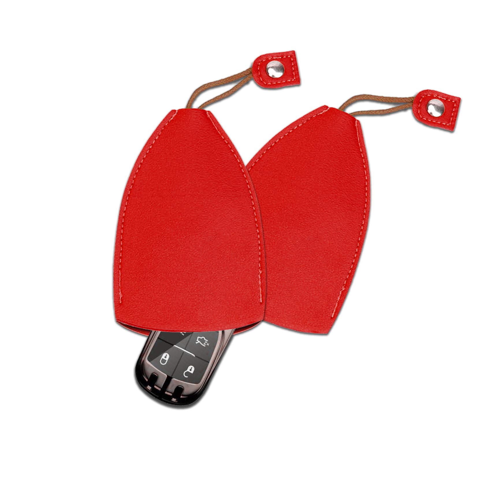 Lecctso Car Key Case, Pull Out Key Case, Leather Key Holder For Keychain, Car Accessories Universal For Women/Man