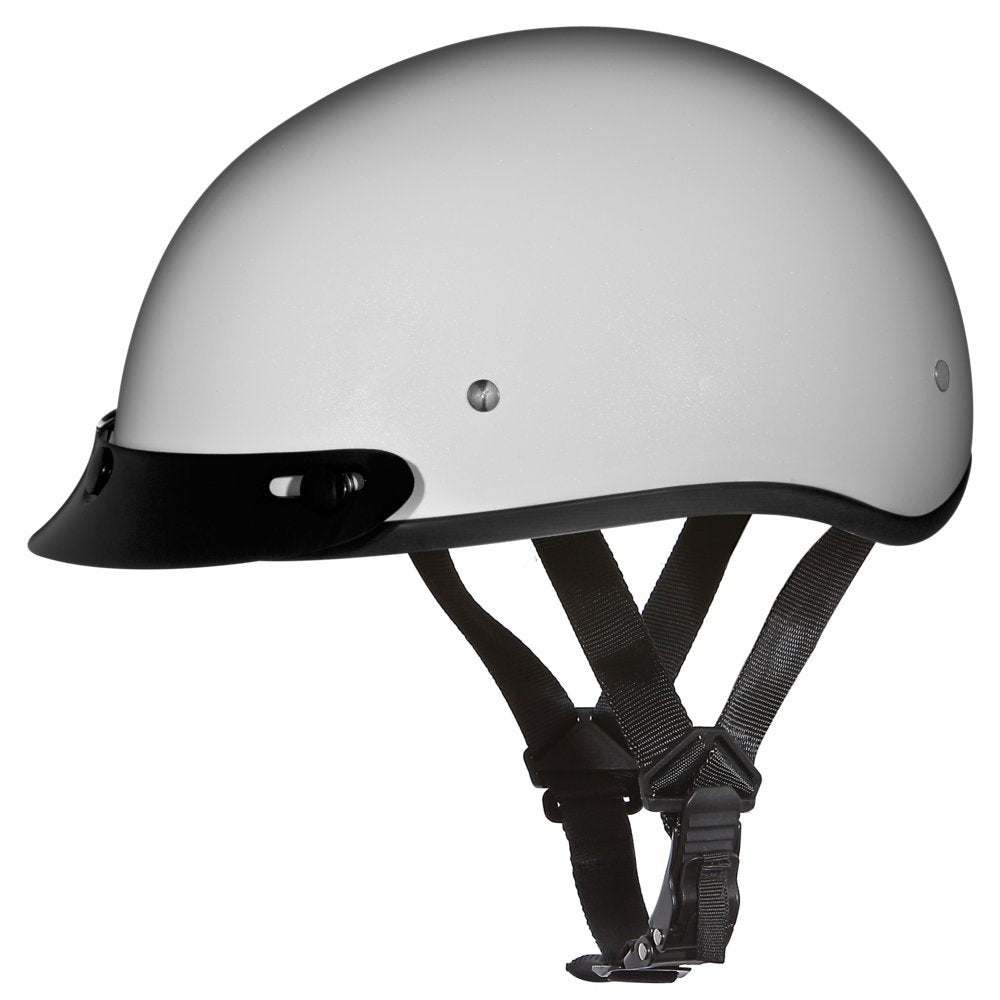 Daytona Helmets Half Skull Cap Motorcycle Helmet - Dot Approved Pearl White] 2Xs]