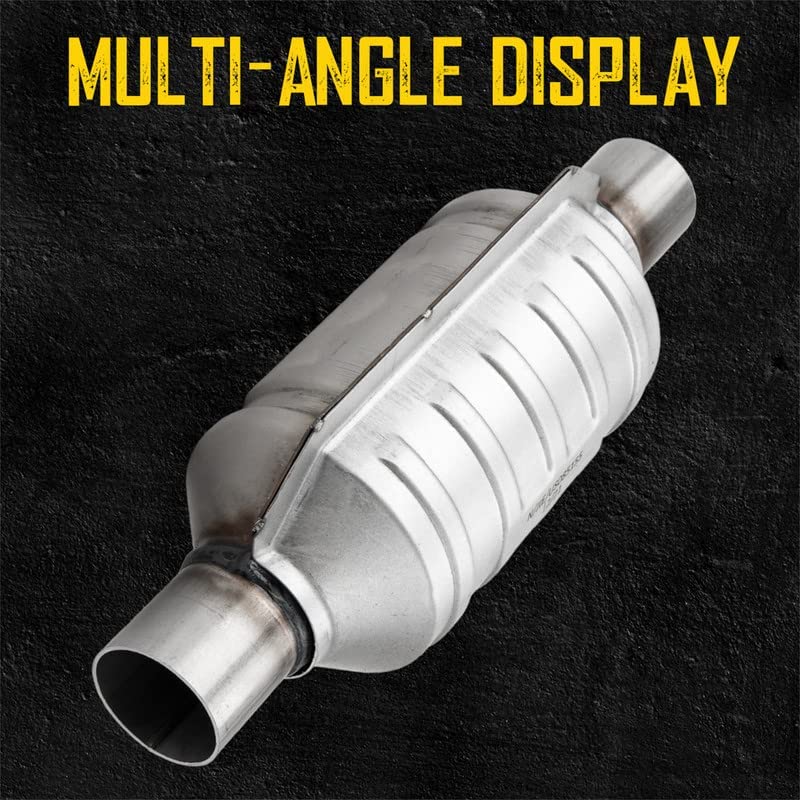 MARSFLUX 2Pcs 2 Universal Inlet/Outlet Catalytic Converter EPA Approved Weld-on, Converter Catalytic Convertidor Automotive Re