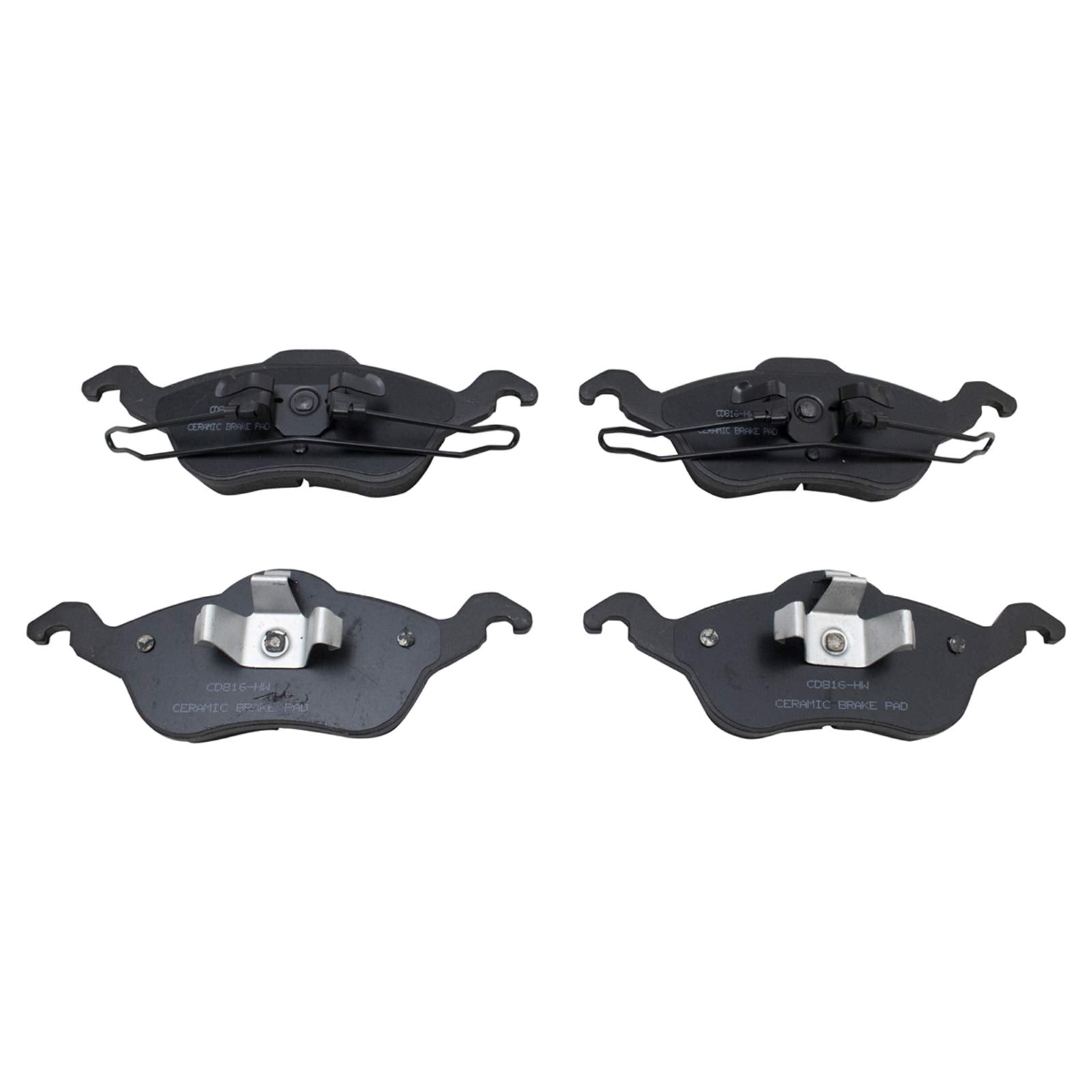 TRQ Front Brake Pads Ceramic Compatible with 2000-2004 Ford Focus