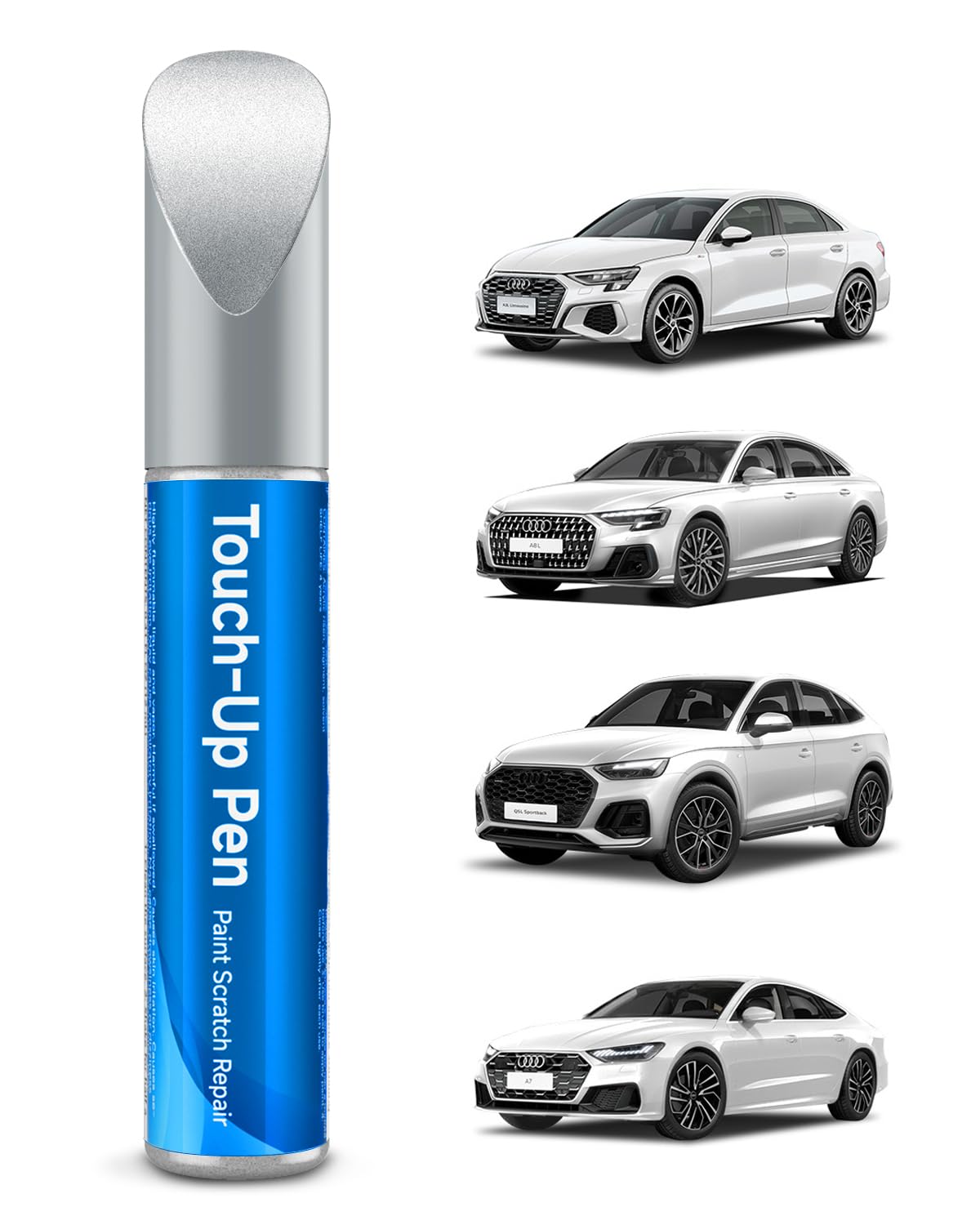 Teslaunch LY9C Ibis White Touch Up Paint Compatible With Audi Exact Match Car Paint Pen Scratch Repair