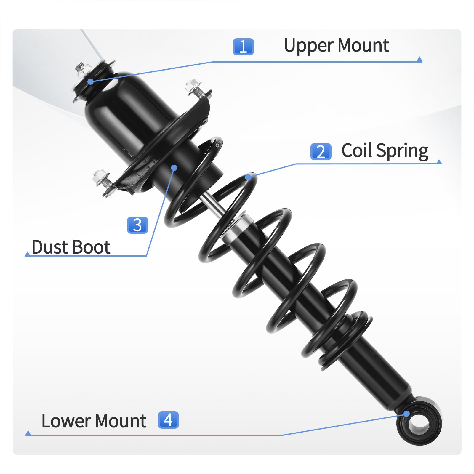 Yitamotor Rear Complete Strut Quick Struts Shocks And Coil Spring Assembly Compatible With 2004-2009 Prius