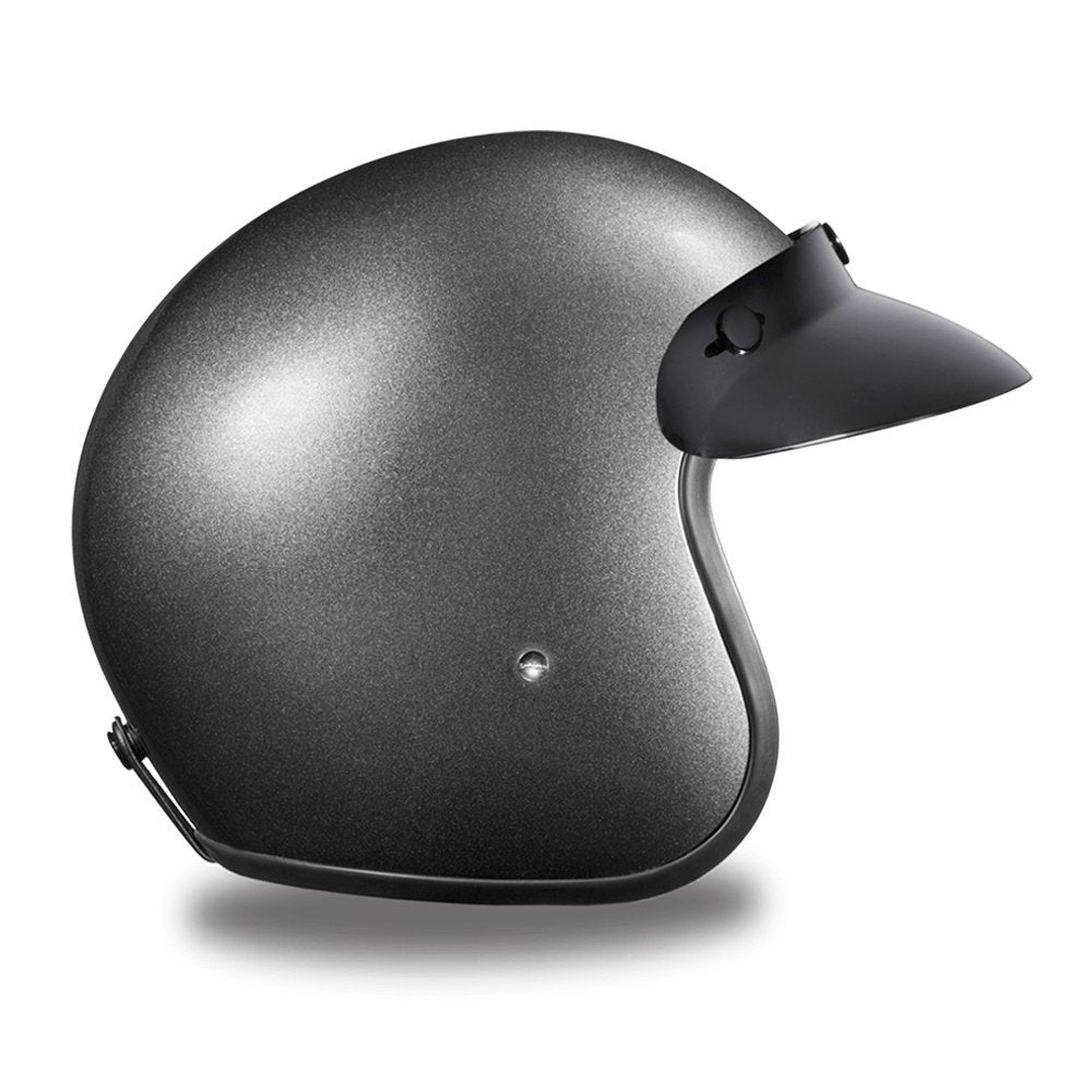 Daytona Helmets 3/4 Open Face Motorcycle Helmet - Dot Approved [Gun Metal Grey Metallic] [2Xl]