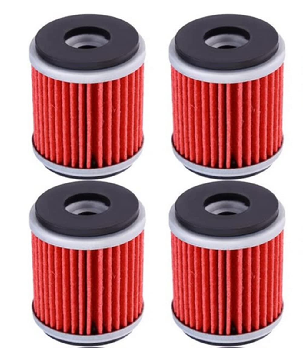 4-Pack Oil Filter Replacement Oil Filters Fit for Yamaha YZ250 XT250 YBR250 YFZ450 YFZ450R YFZ450W YFZ450X YFZ459R YZ250F YZ450F