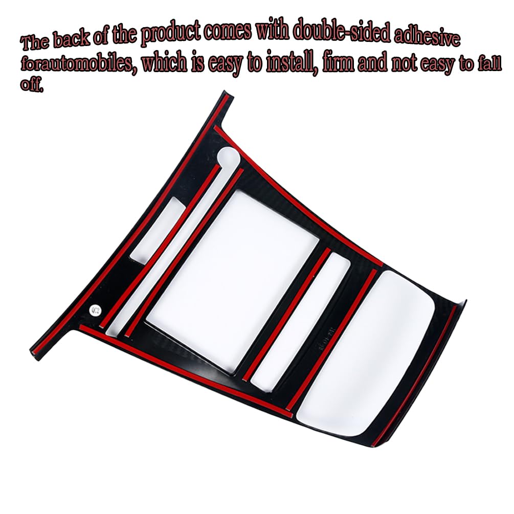 MUXEE 1pcs Center Console Navigation Panel Frame for Acura TLX 2015-2020 - Sport ABS Interior Accessories -Carbon Fiber