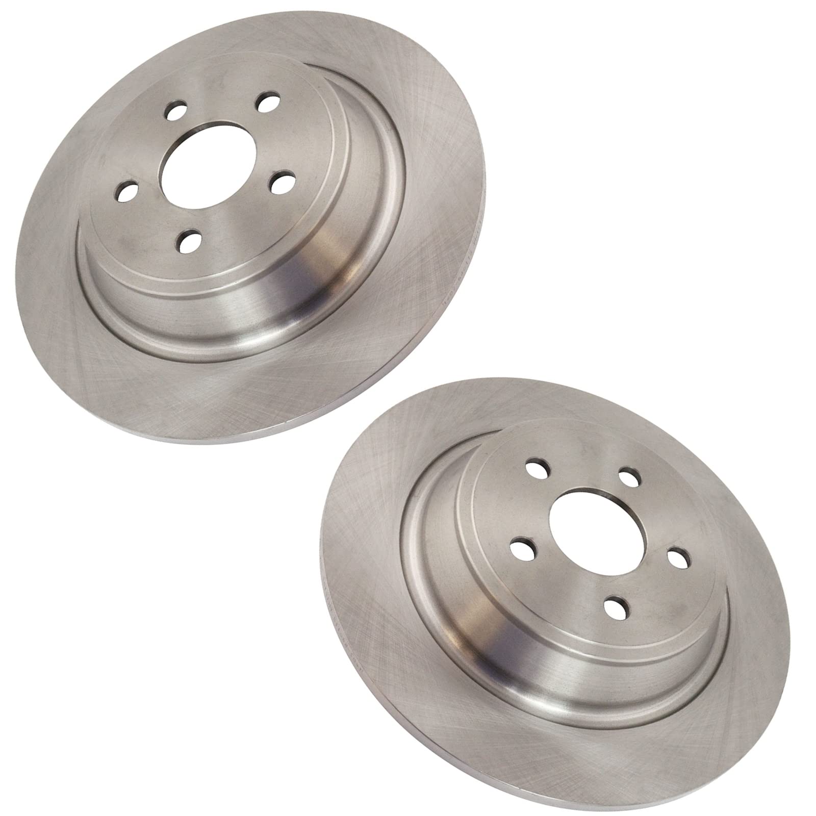 Trq Rear Driver & Passenger Side Brake Rotor Pair Compatible With Ford Edge
