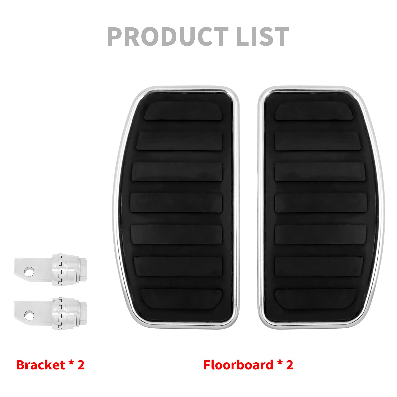 HCmotorku Motorcycle Adjustable Floorboards Rider Passenger Footboard Wide Foot Pegs Fit For Honda VTX 1800 1300 For Suzuki C50