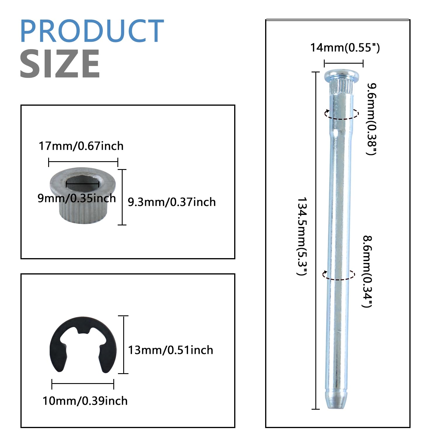 Door Hinge Pin And Bushing Repair Kit Compatible With Chevy Gmc 1500 2500 3500 C1500 C2500 C3500 K1500 K2500 K3500 Tahoe Suburba