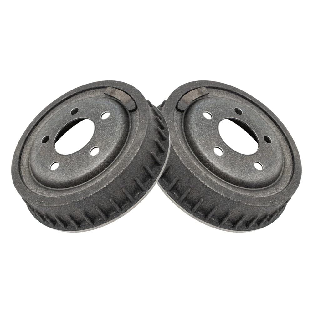 Trq Rear Brake Drum Pair Set Compatible With 2001-2009 Mazda B2300 / 1998-2001 B2500 / 1998-2007 B3000 / 1998-2009 B4000 / 1998-