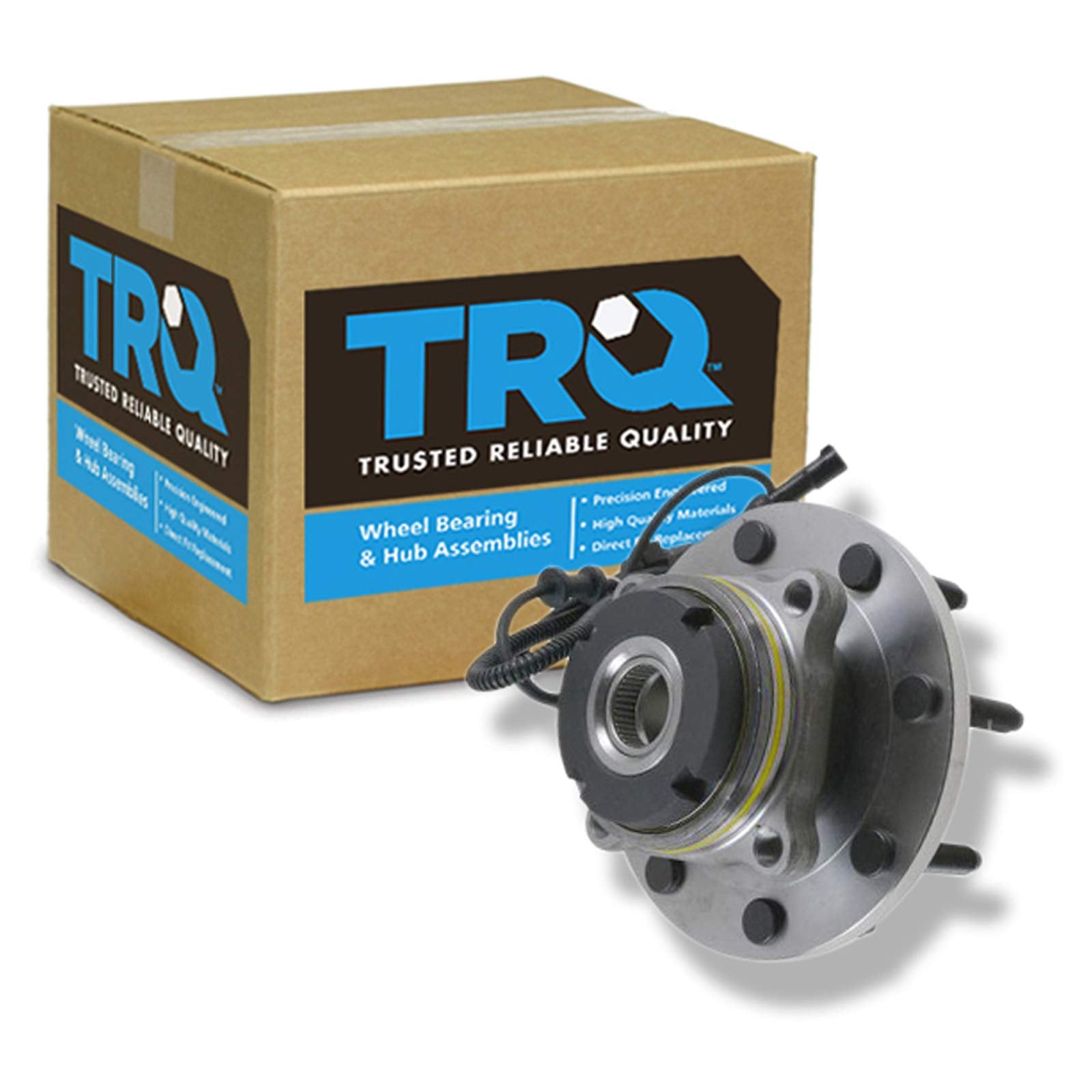 Trq Front Wheel Bearing & Hub Assembly 4Wd With Abs Sensor Compatible With 2000-2002 Ford Excursion 1999-2004 F-250 Super Duty F
