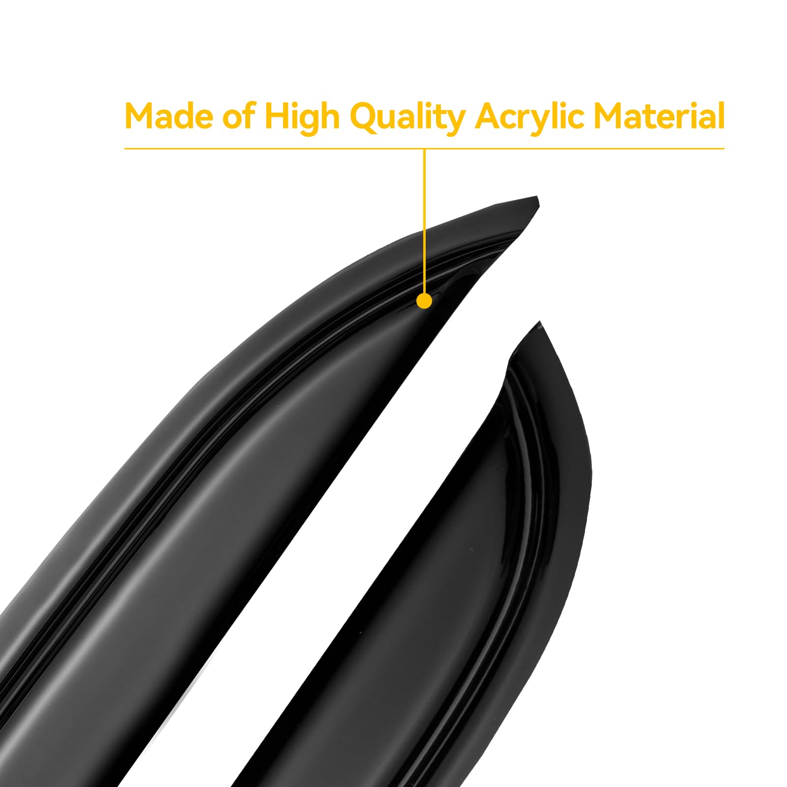 Cxdar Window Rain Guards For 2007-2013 Chevy Silverado & Gmc Sierra 1500, Out-Channel Window Vent Visors Shades Wind Deflectors