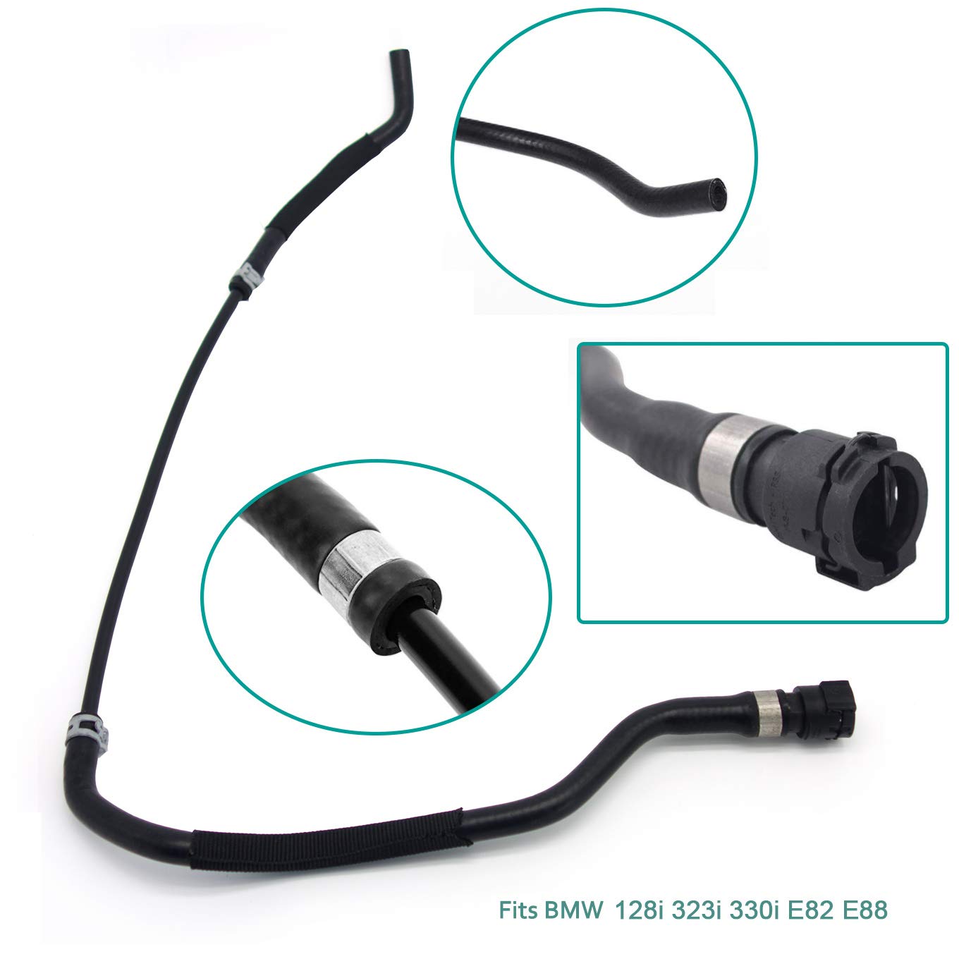Koxuyim Expansion Tank To Upper Radiator Coolant Hose Compatible With Bmw 2008-2013 128I; 2006-2011 323I; 2006 325I, 325Xi; 2007-2013 328I Replaces 17127618510 17127565093