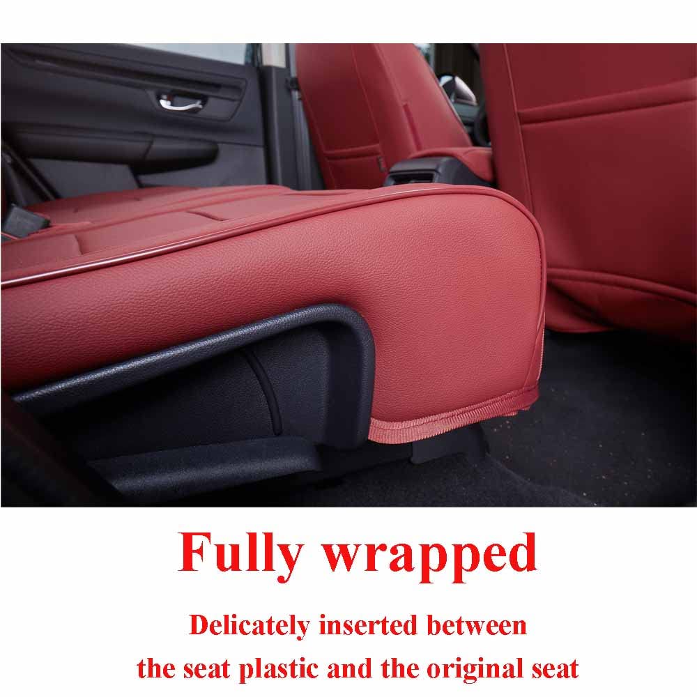 Ekr Custom Fit Crv Seat Covers For Select Honda Crv 2017 2018 2019 2020 2021 2022 - Full Set,Leather (Burgundy)