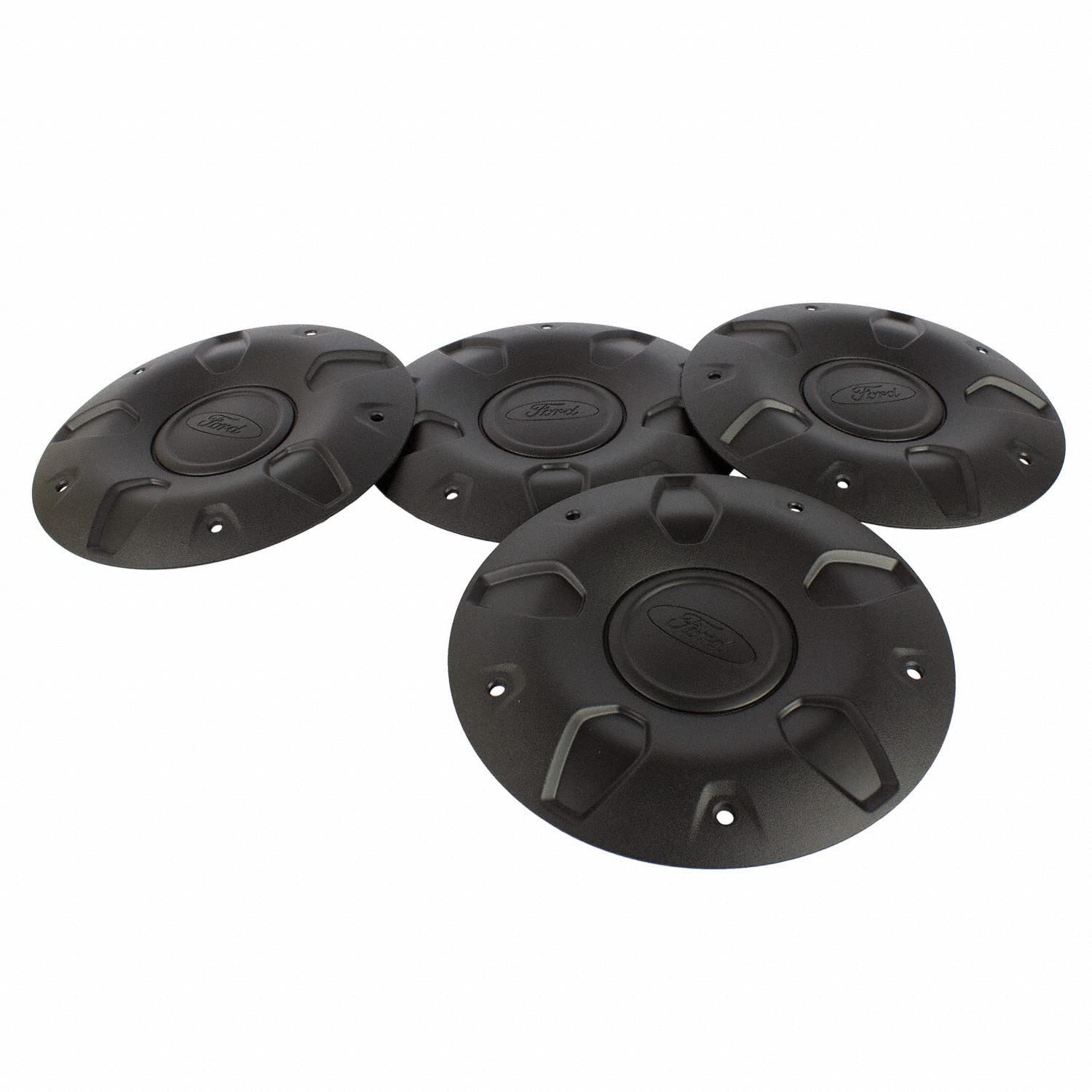2015+ Ford Transit Oem Non-Dually 16'' Steel Wheel Black Center Caps Kit