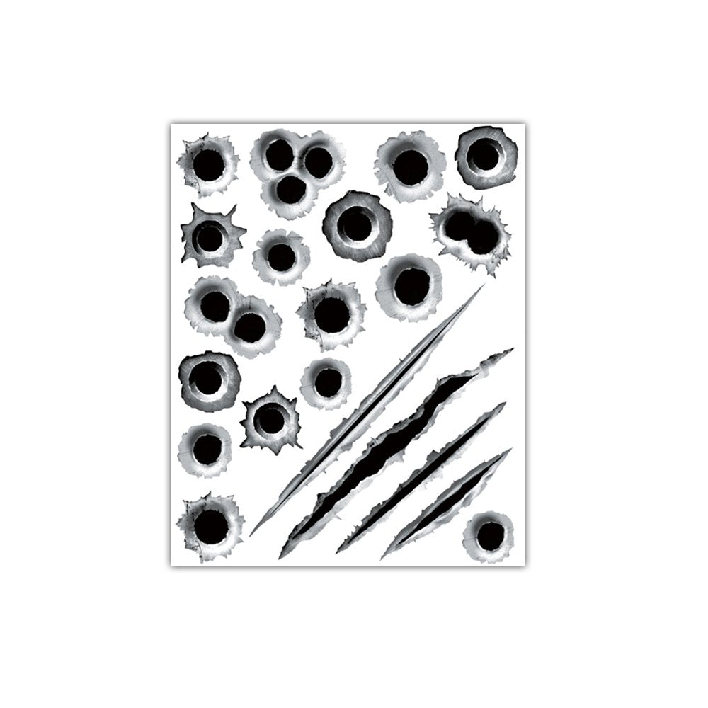 1797 Bullet Holes Stickers Decals Car 3D Fade Funny Lifelike Automotive Tattoo Hood Front Cover Decorations Accessories Waterpro
