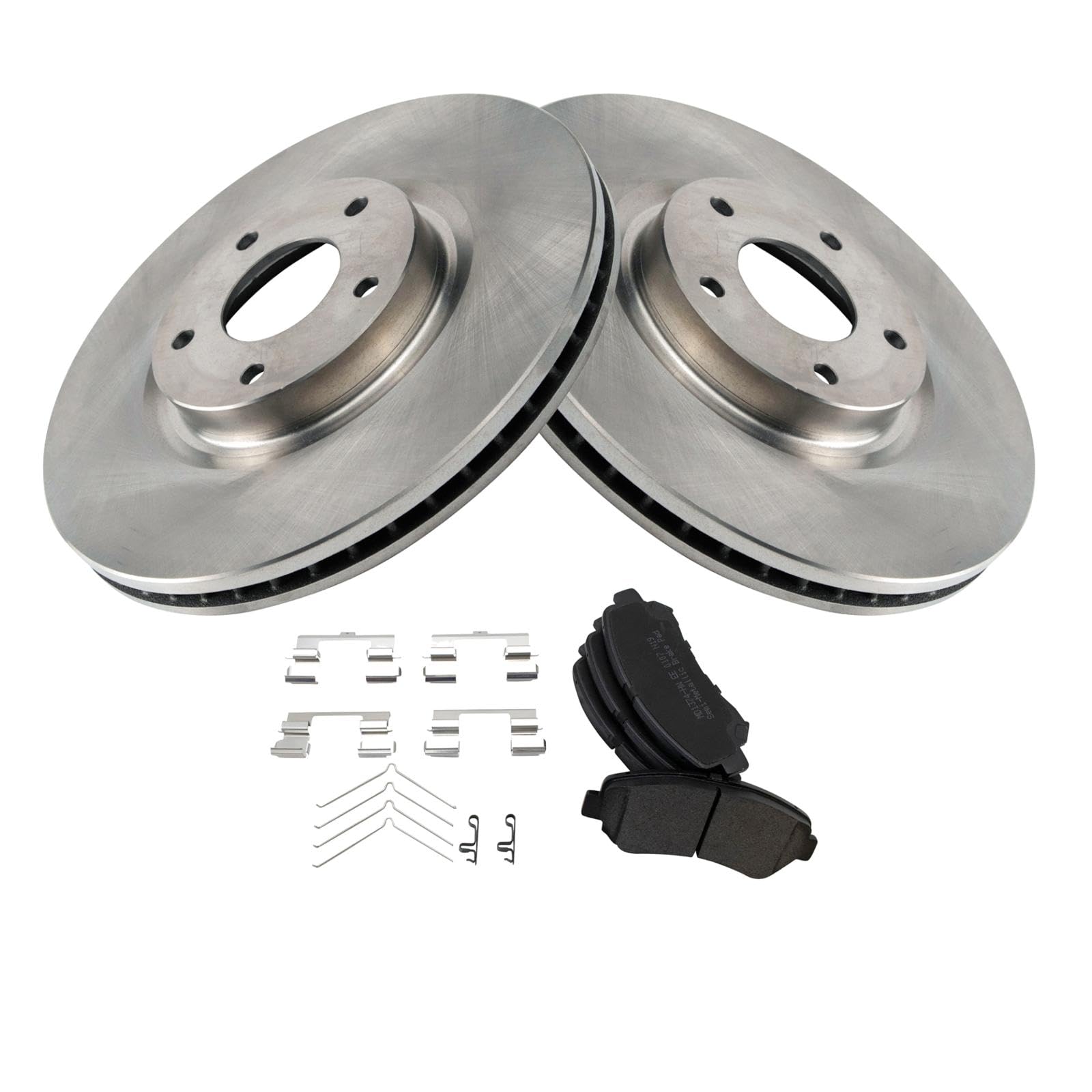 Trq Front Brake Pad & Rotor Kit Brake Pads Brake Rotor Semi-Metallic Compatible With 2009-2021 Nissan Maxima