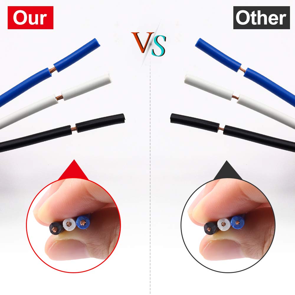 Lights Socket H4 Wiring Harness 9003 Lights Plug 14AWG Ceramic H4 9003 Connector for Lights Fog Light Retrofit (1Pair)