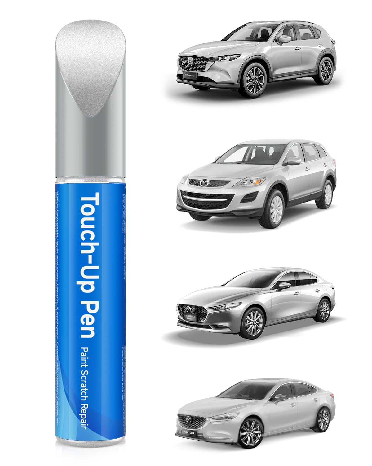 RSACET 45P Sonic Silver Metallic Touch Up Paint Compatible with Mazda Exact Match Touch Up Paint Car Scratch Repair