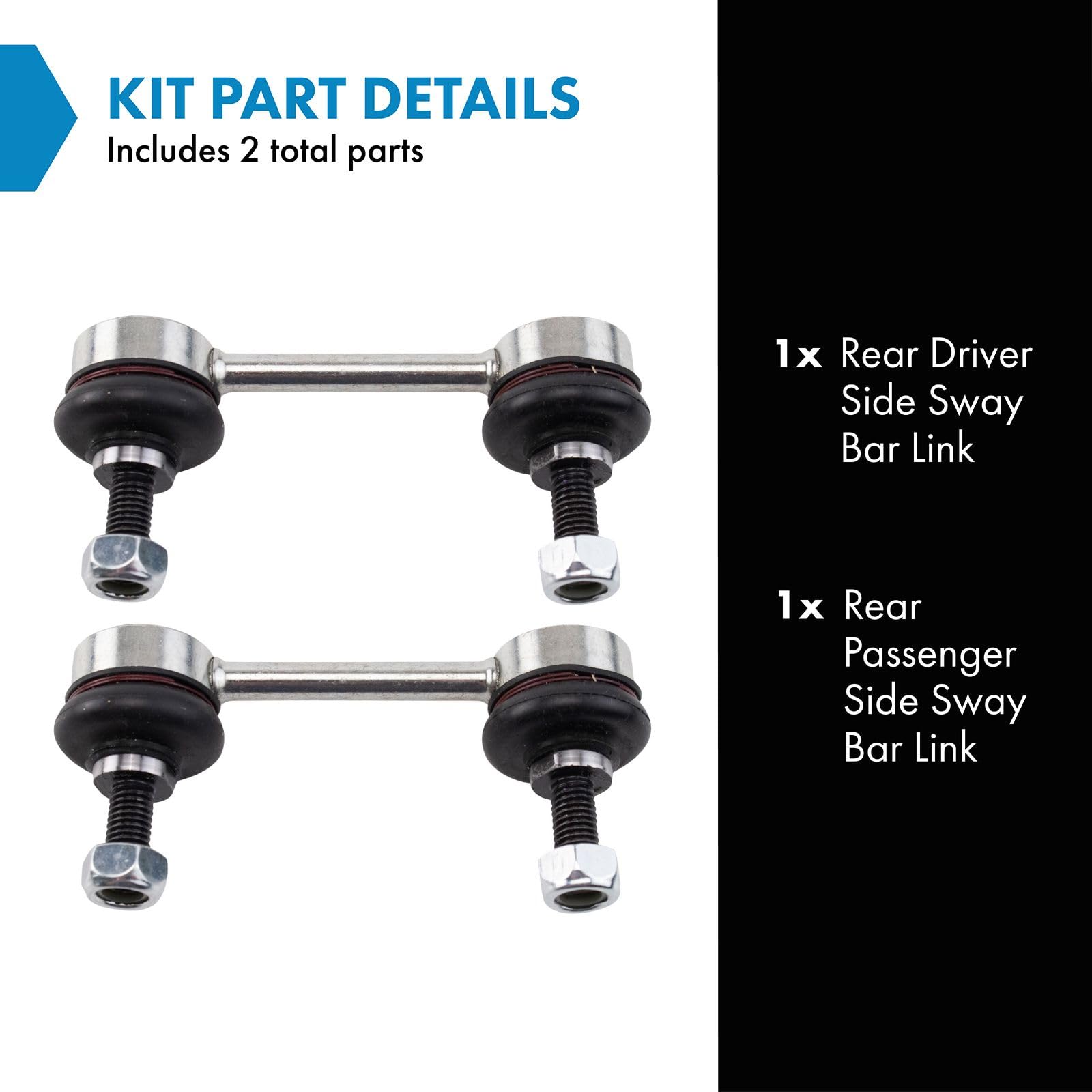 Trq Rear Sway Bar Stabilizer Link Set Compatible With 2004-2010 Bmw X3